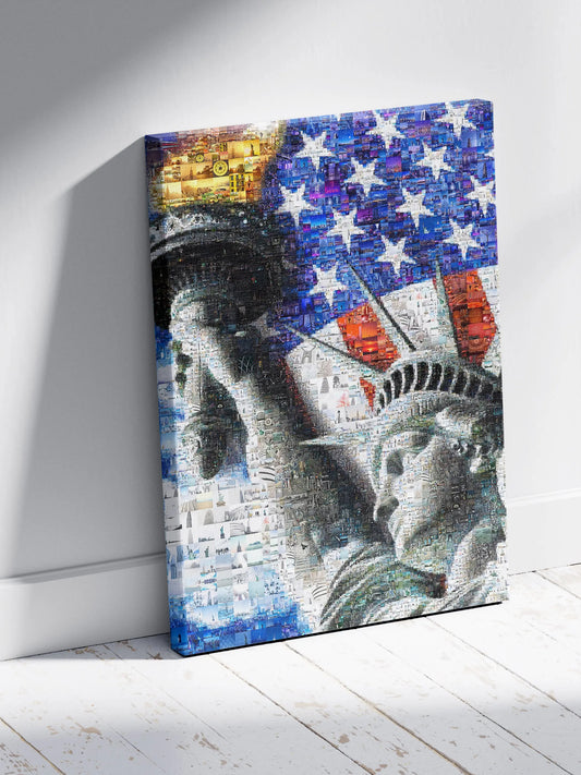 Stunning Mosaic Artwork of the Statue of Liberty - Iconic American Art Piece for Home Decor AtelierMosaics