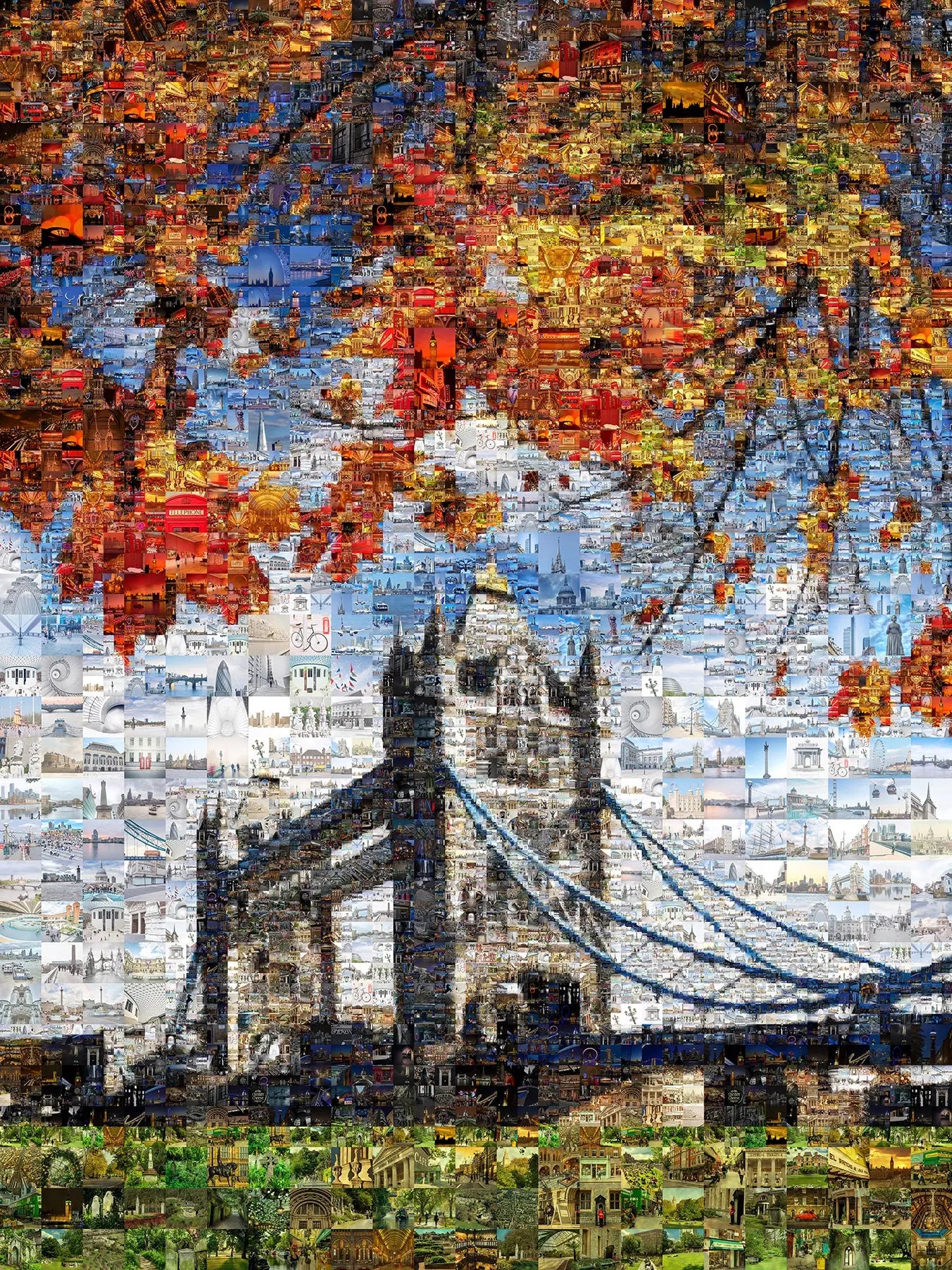Stunning London Mosaic Artwork - Iconic Tower Bridge and Cityscape AtelierMosaics