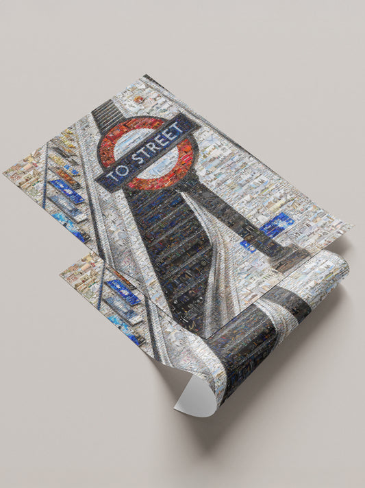 Stunning London Mosaic Art: Iconic 'To Street' Underground Sign Artwork AtelierMosaics