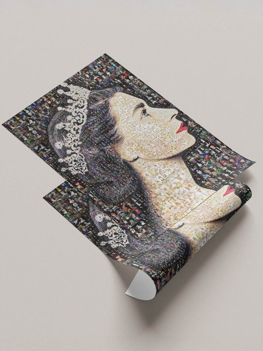 Elegant Mosaic Artwork of Queen Elizabeth II - Timeless Tribute to a Royal Icon - AtelierMosaics