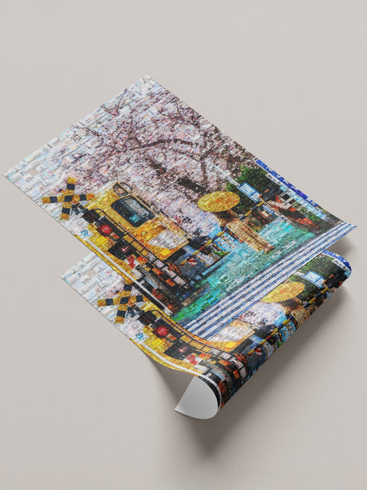 Tokyo Spring Train – Japanese Mosaic Wall Art AtelierMosaics