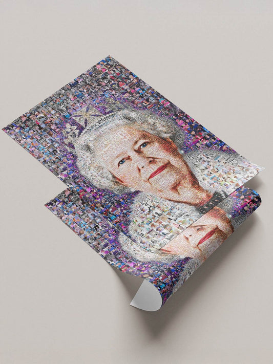 Stunning Elizabeth II Mosaic Artwork - Iconic British Queen Portrait for Home Decor - AtelierMosaics