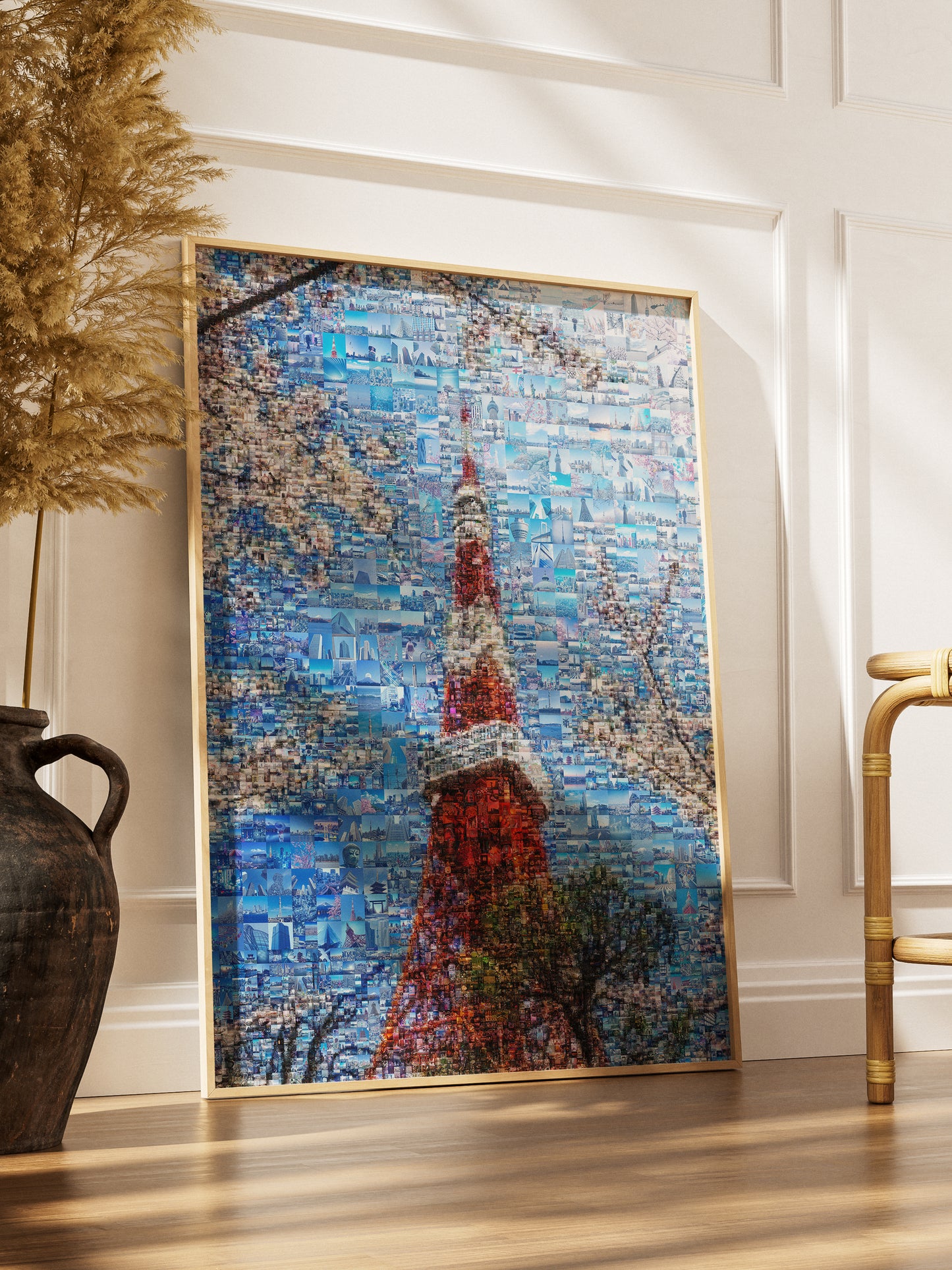Tokyo Tower & Sakura – Japanese Spring Mosaic Wall Art AtelierMosaics