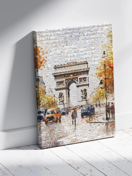 Stunning Paris Mosaic Artwork - Iconic Arc de Triomphe & Cityscape Wall Art AtelierMosaics