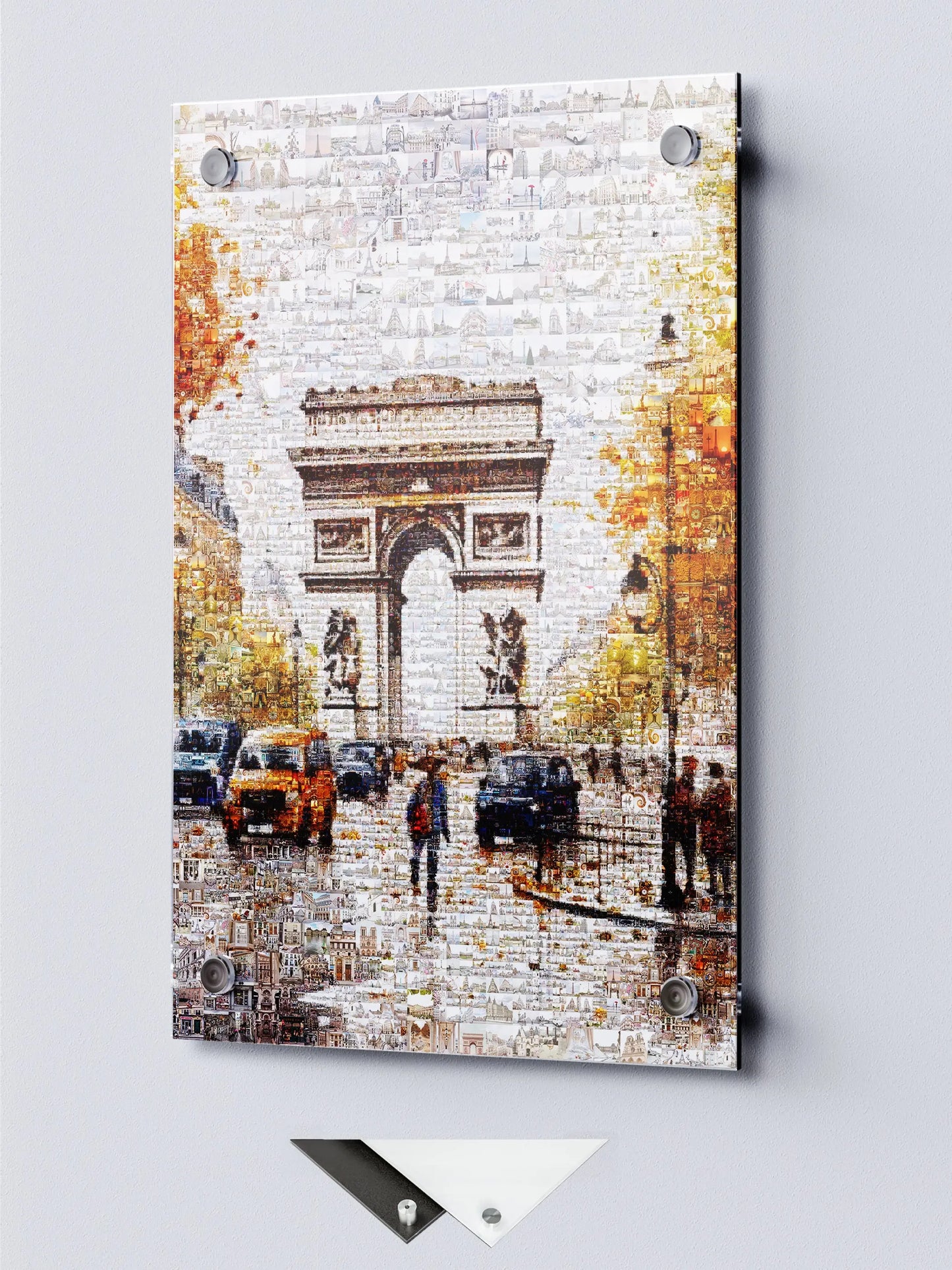 Stunning Paris Mosaic Artwork - Iconic Arc de Triomphe & Cityscape Wall Art AtelierMosaics