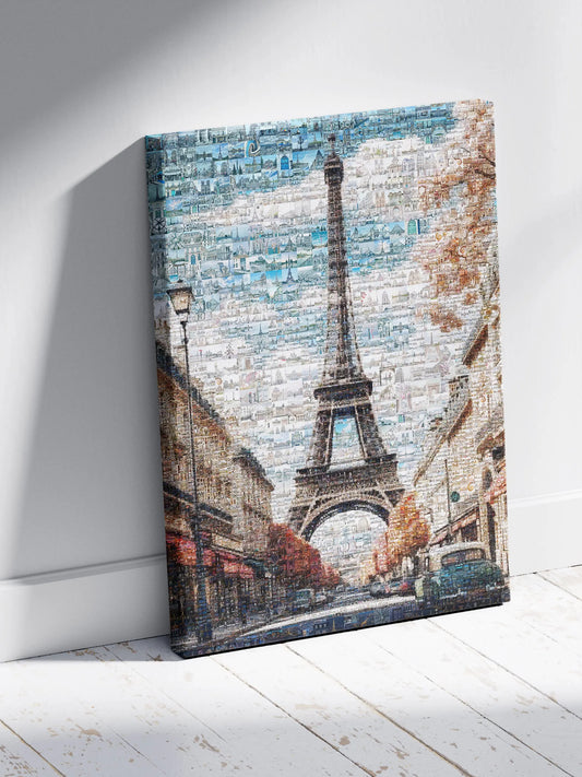 Stunning Paris Mosaic Art Print Featuring the Eiffel Tower - Perfect for Home Decor AtelierMosaics