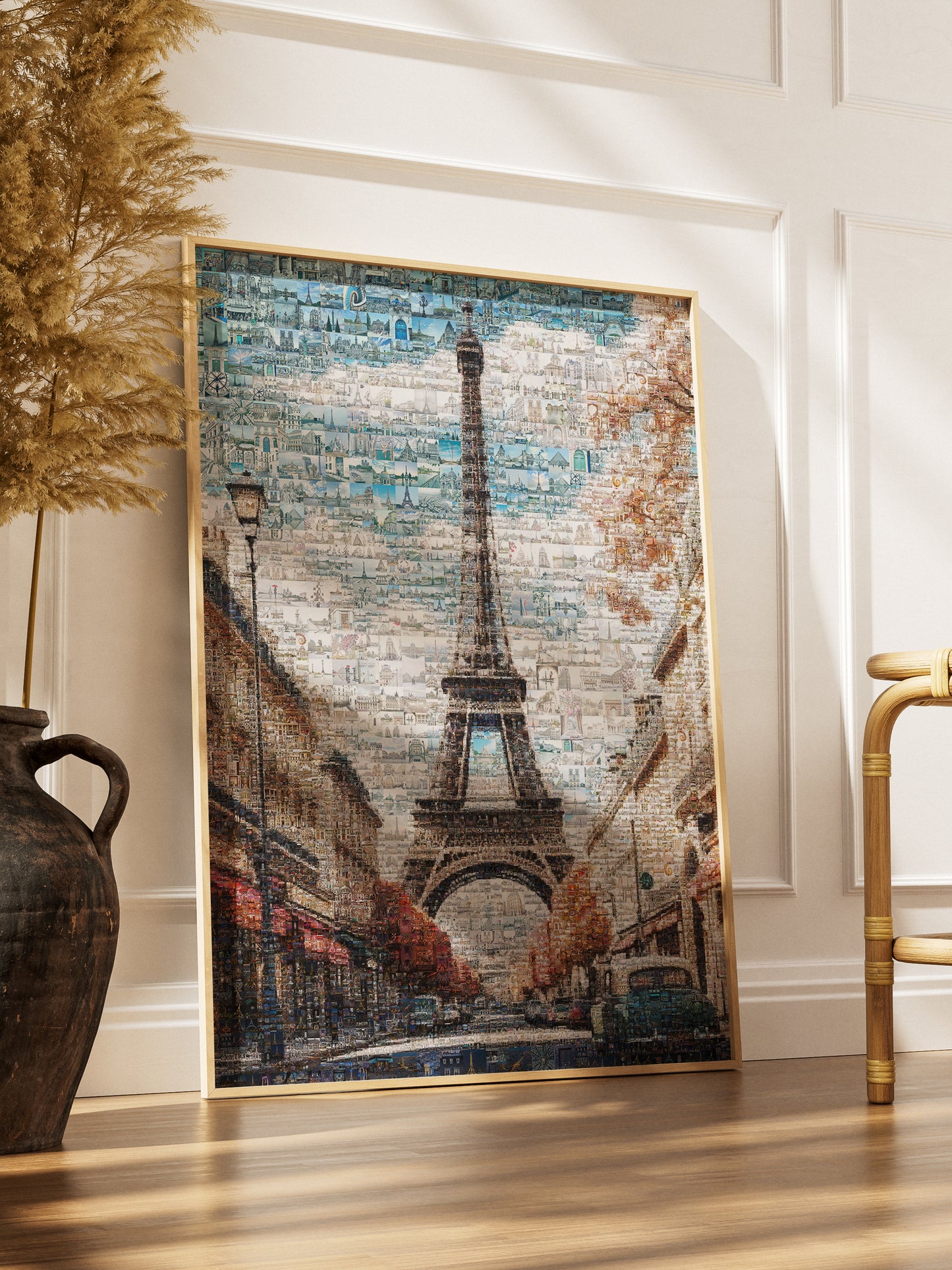 Stunning Paris Mosaic Art Print Featuring the Eiffel Tower - Perfect for Home Decor AtelierMosaics