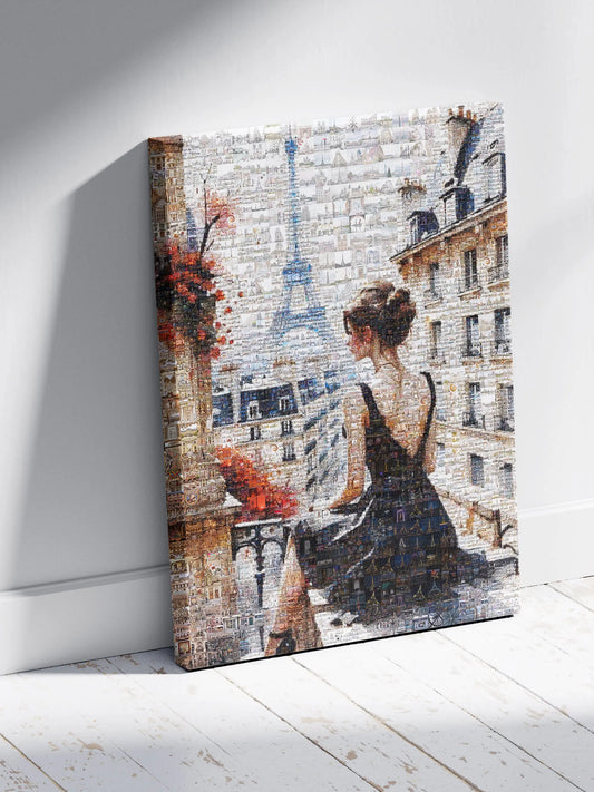 Stunning Paris Mosaic Artwork - Captivating View of the Eiffel Tower and Parisian Charm AtelierMosaics