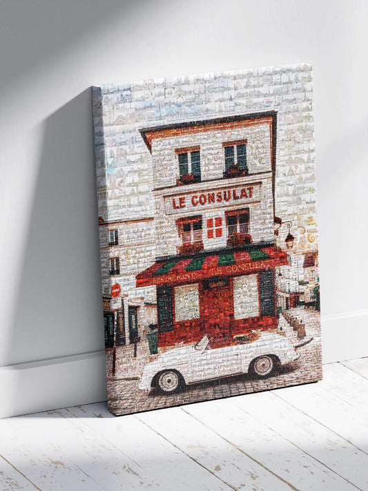 Stunning Mosaic Artwork of Paris - Captivating Le Consulat Print for Home Decor AtelierMosaics