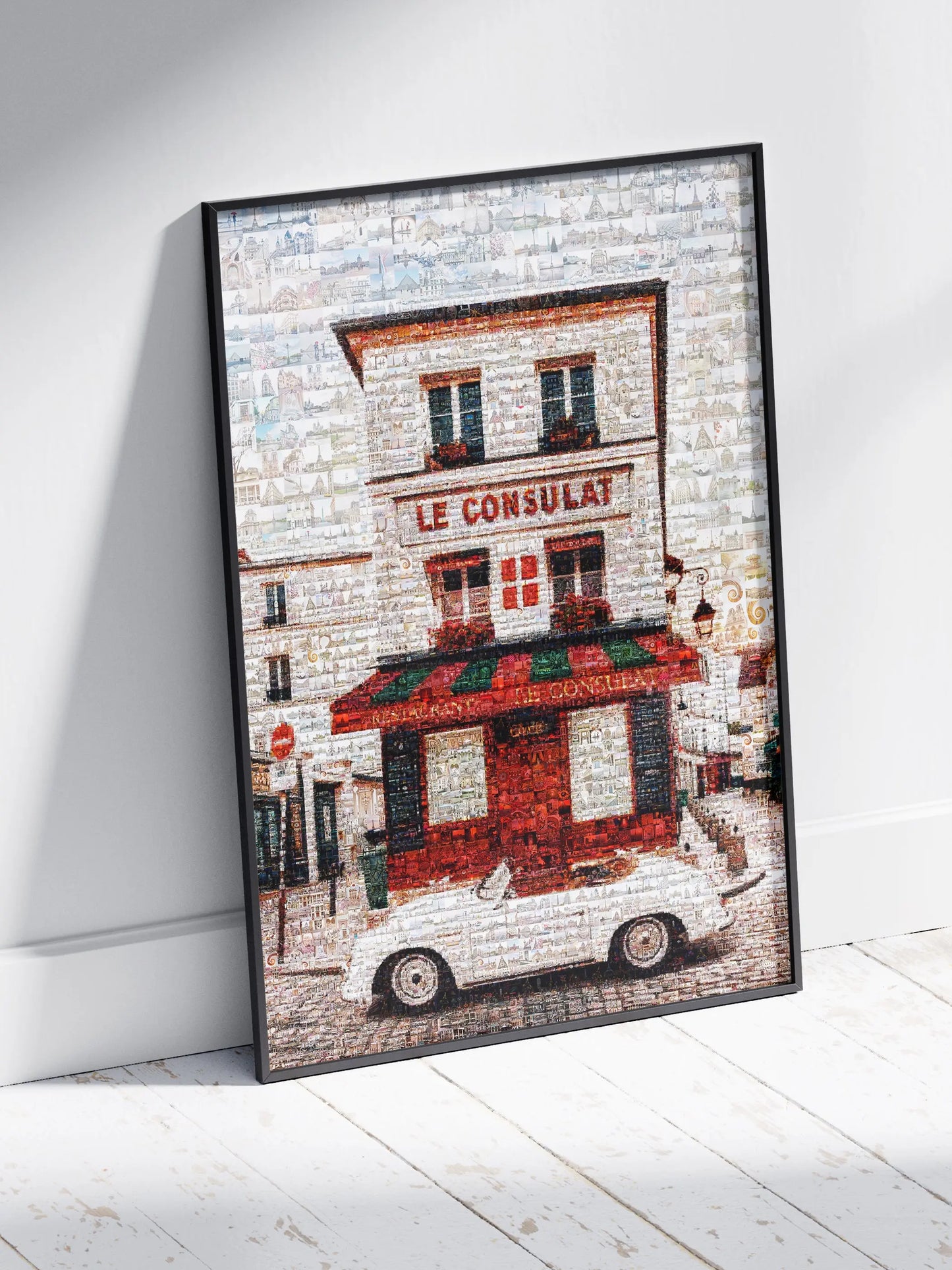 Stunning Mosaic Artwork of Paris - Captivating Le Consulat Print for Home Decor AtelierMosaics