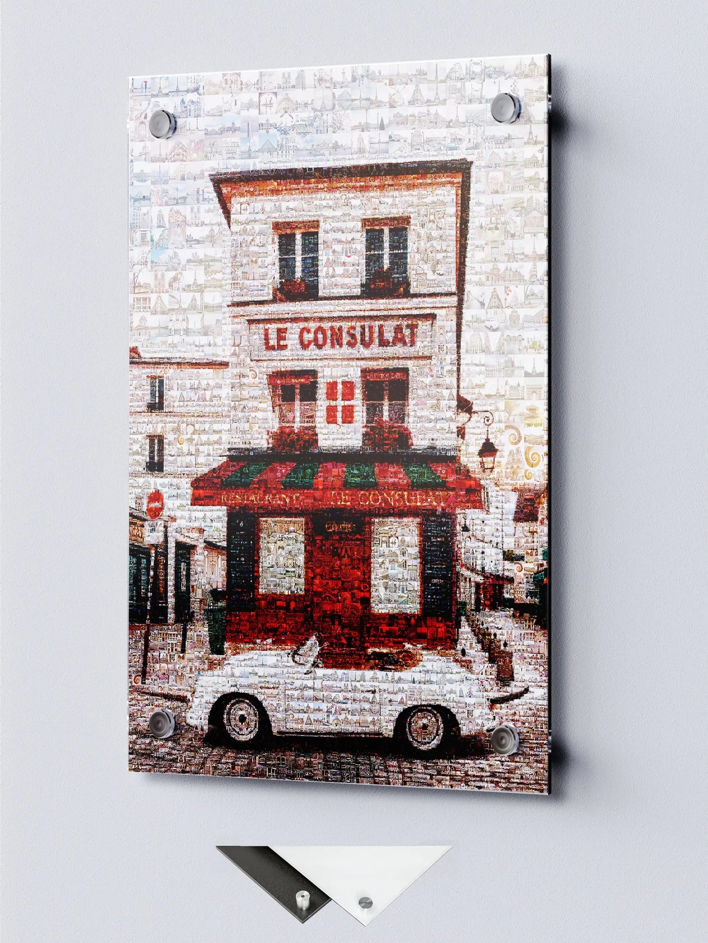 Stunning Mosaic Artwork of Paris - Captivating Le Consulat Print for Home Decor AtelierMosaics