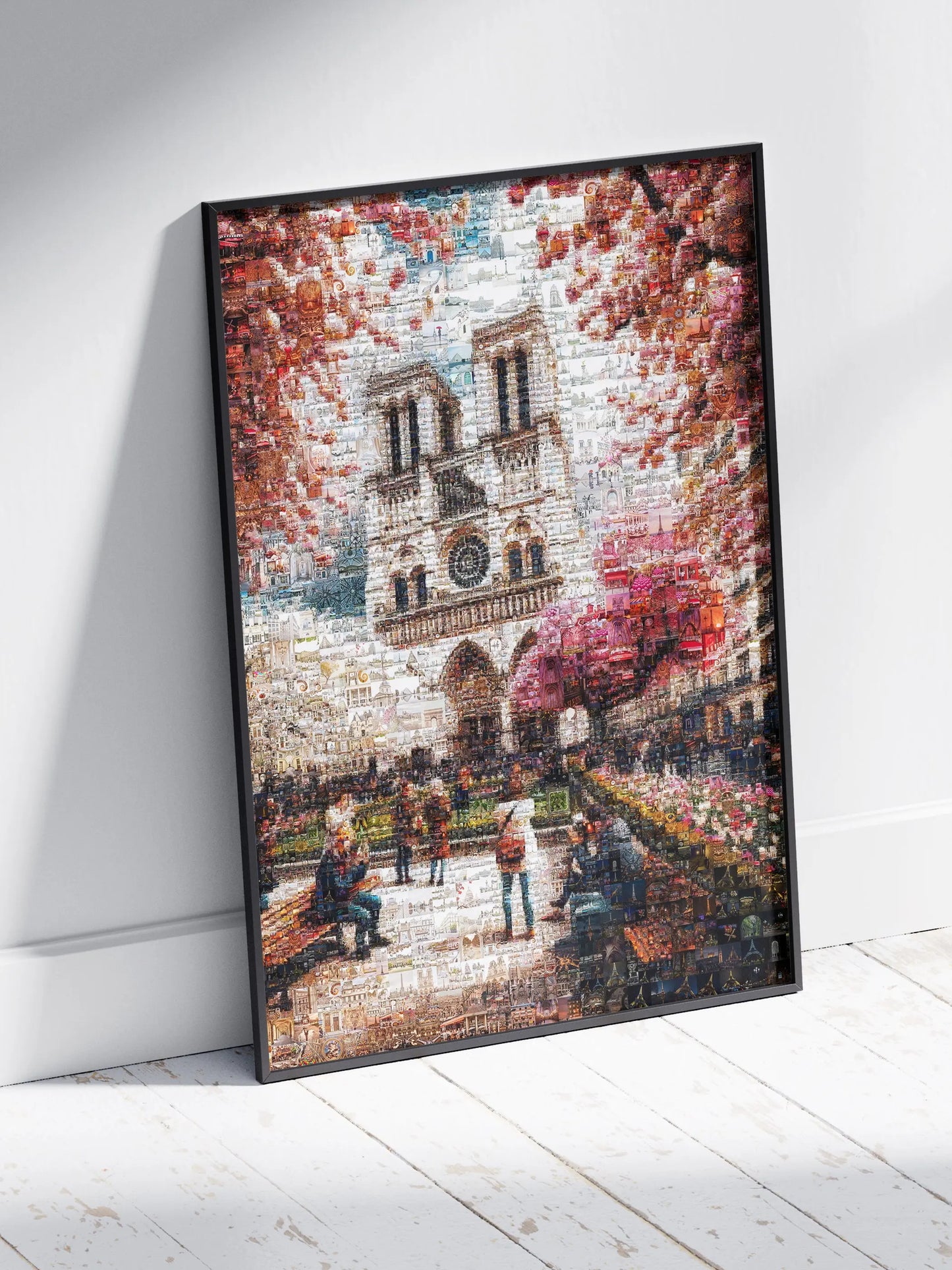 Stunning Mosaic Art of Paris: Captivating Notre Dame & Spring Blooms - Perfect Wall Décor AtelierMosaics