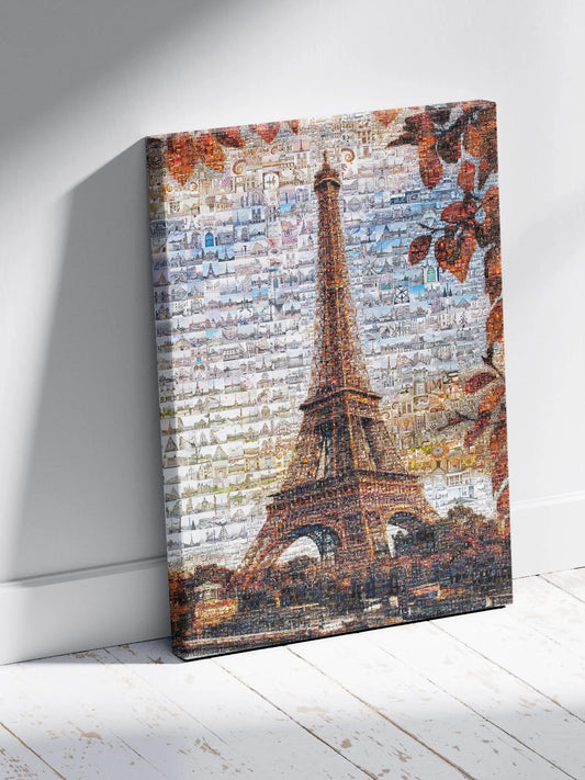 Stunning Paris Mosaic Artwork – Captivating View of the Eiffel Tower and Iconic Landmarks AtelierMosaics
