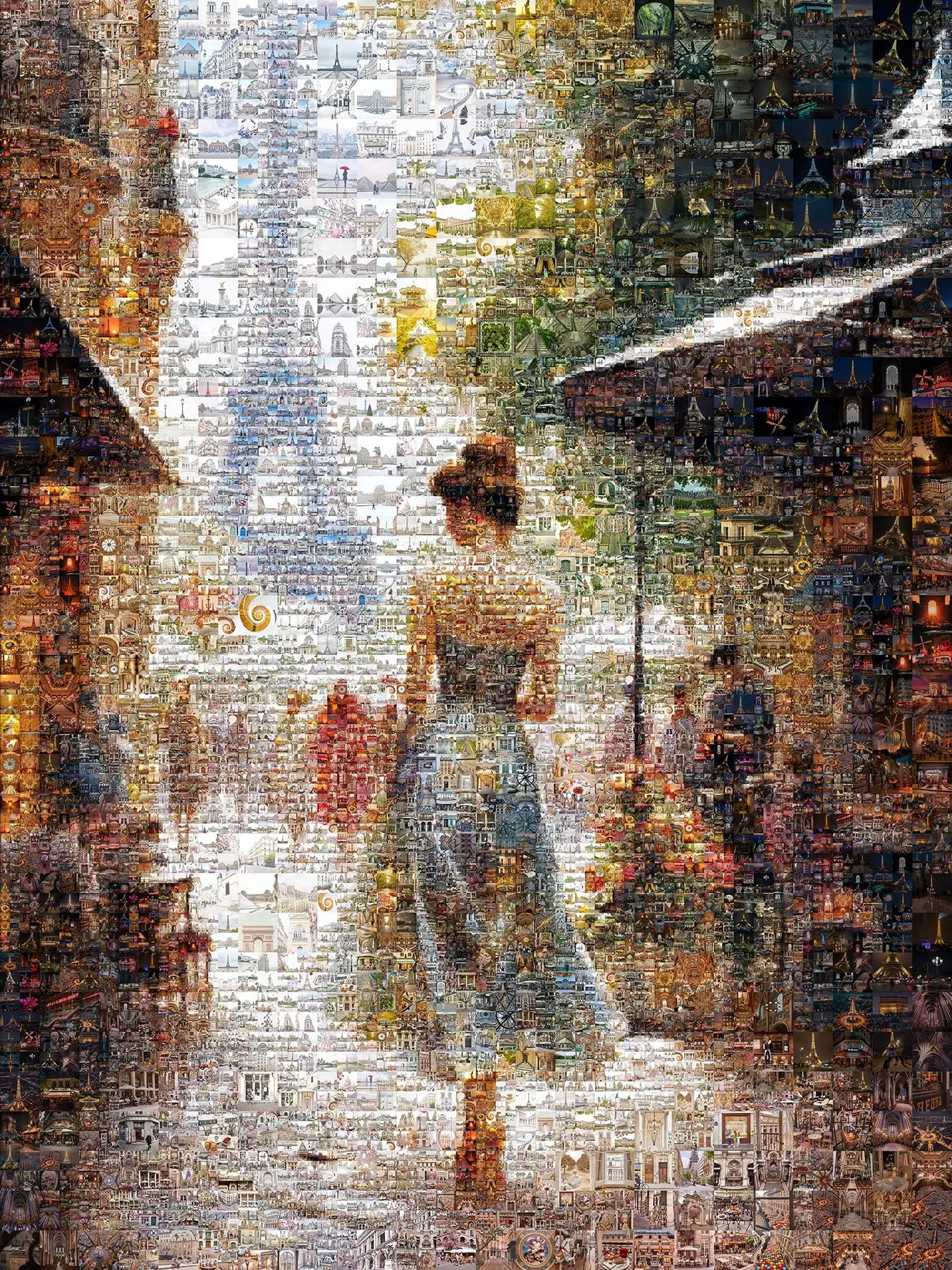 Stunning Paris Mosaic Artwork - Captivating Cityscape of the Eiffel Tower and Charming Streets AtelierMosaics