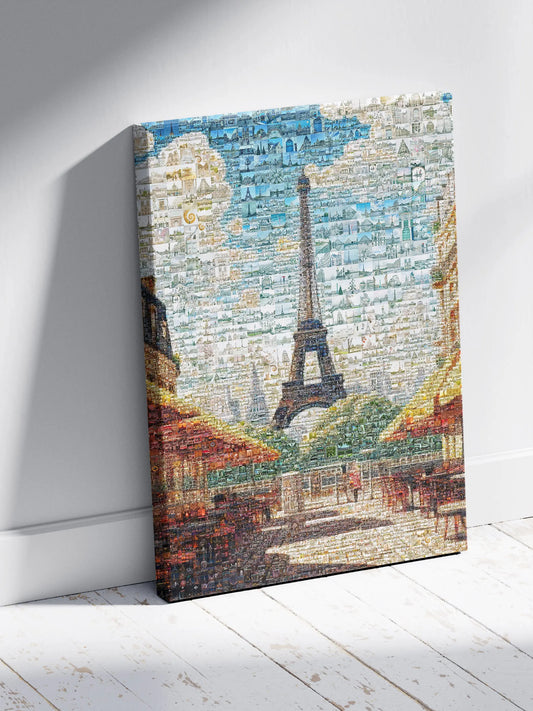 Stunning Paris Mosaic Artwork - Iconic Eiffel Tower & Cityscape - Perfect Wall Decor for Home or Office AtelierMosaics
