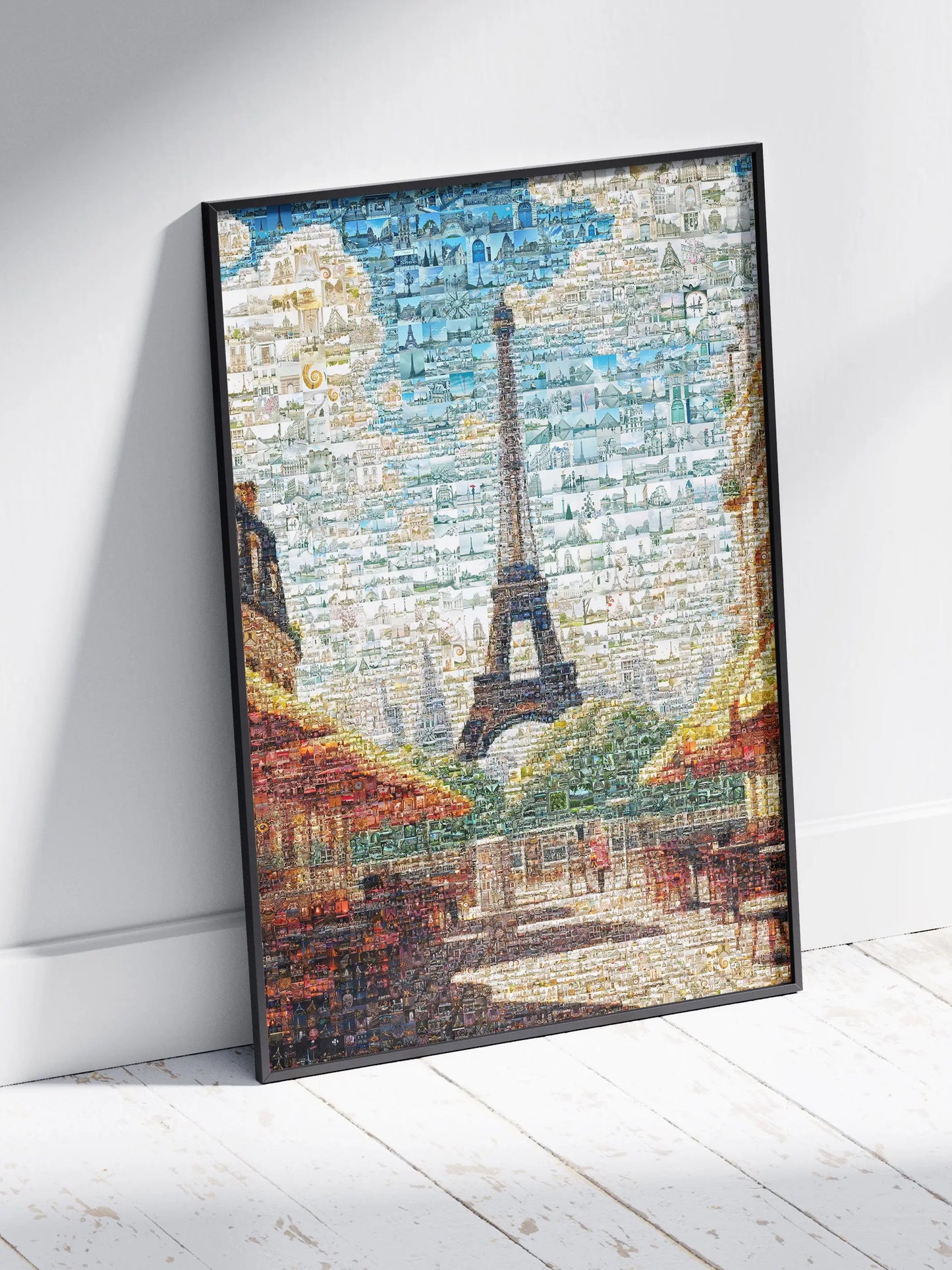 Stunning Paris Mosaic Artwork - Iconic Eiffel Tower & Cityscape - Perfect Wall Decor for Home or Office AtelierMosaics