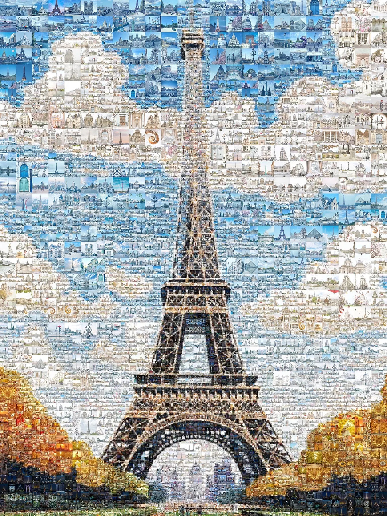 Stunning Paris Mosaic Artwork - Iconic Eiffel Tower and Cityscape Decor AtelierMosaics