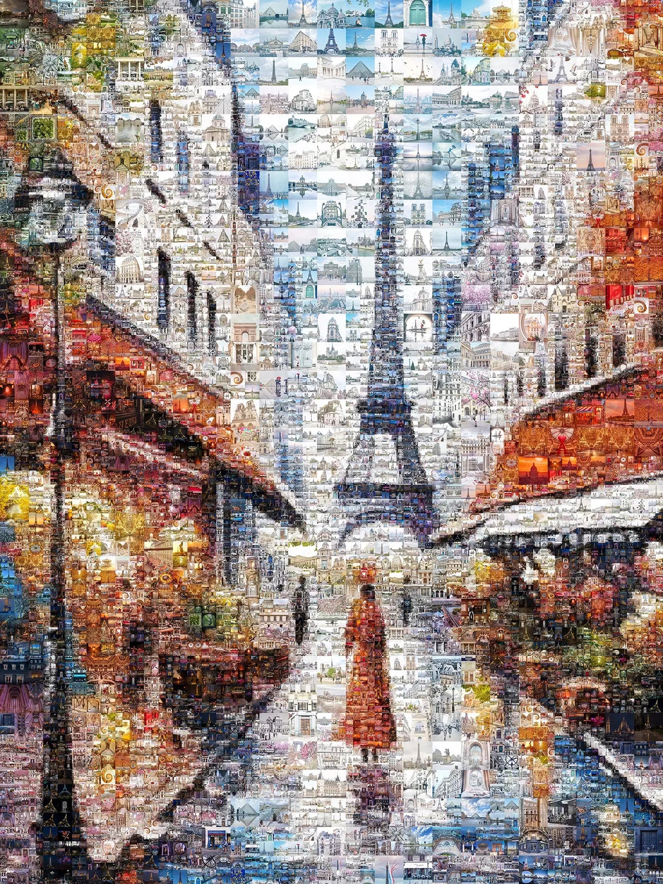 Stunning Paris Mosaic Artwork - Captivating Collage of the City of Lights AtelierMosaics