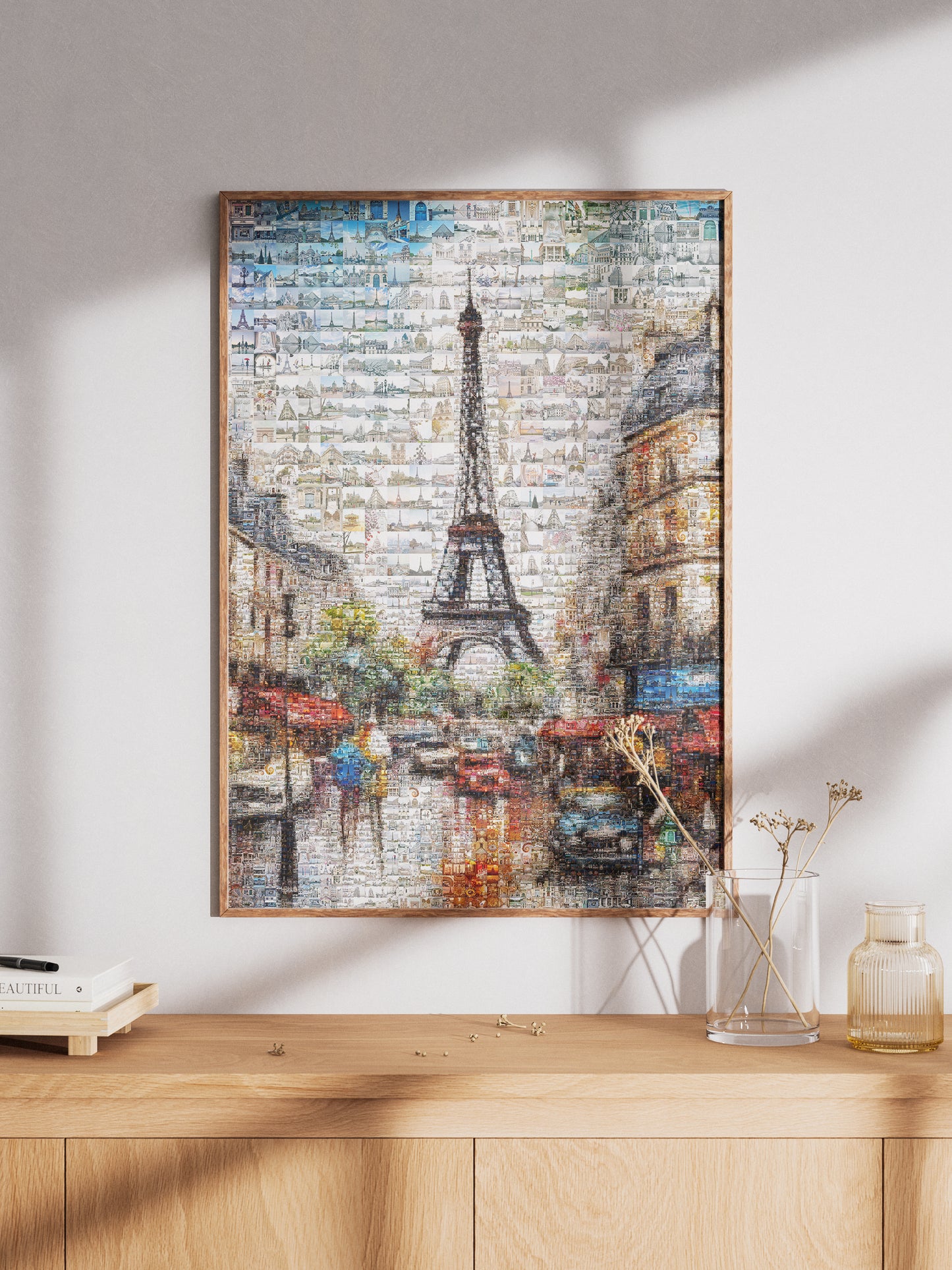 Stunning Paris Mosaic Art - Captivating Artwork Featuring Iconic Eiffel Tower and Parisian Landmarks AtelierMosaics