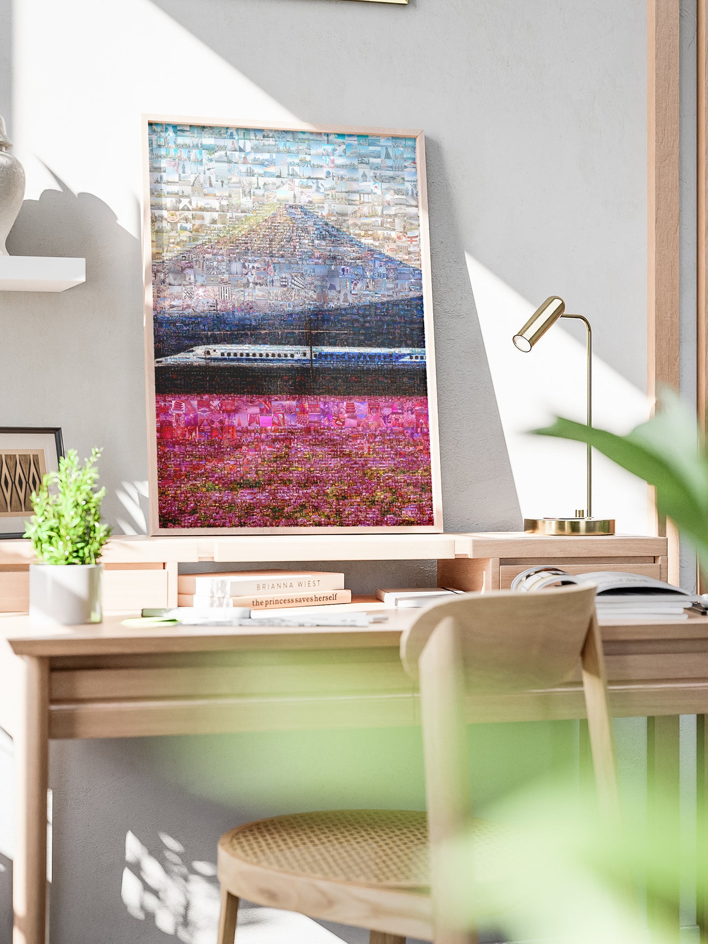 Tokyo Mosaic Art — Shinkansen Train Passing Mount Fuji AtelierMosaics