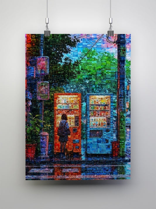 Tokyo Vending Night – Japanese Mosaic Wall Art AtelierMosaics
