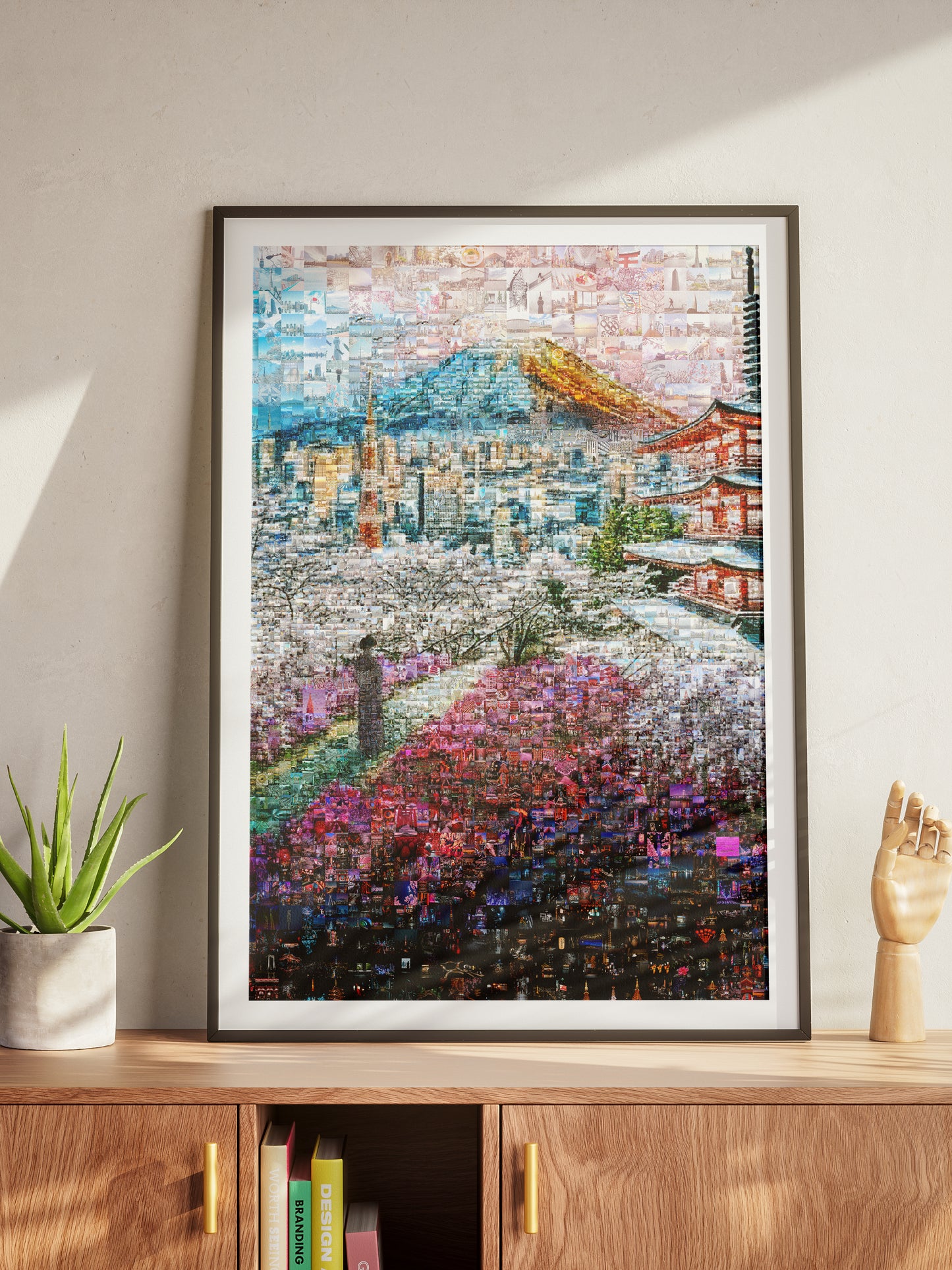 Fuji & Pagoda View – Japanese Mosaic Wall Art AtelierMosaics