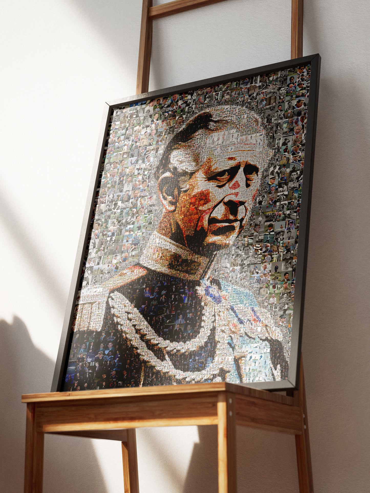 Royal Mosaic Artwork of King Charles III | Unique UK Art Piece for Collectors