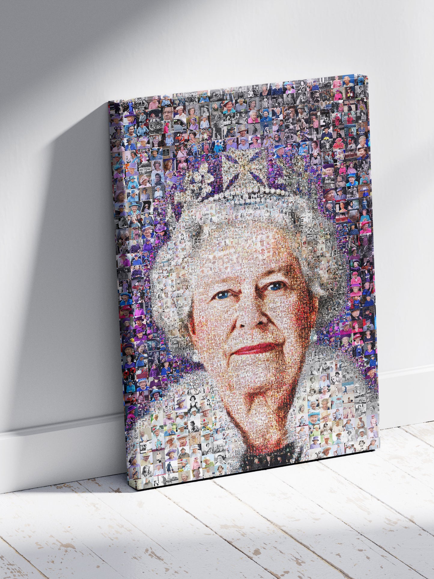 Stunning Elizabeth II Mosaic Artwork - Iconic British Queen Portrait for Home Decor