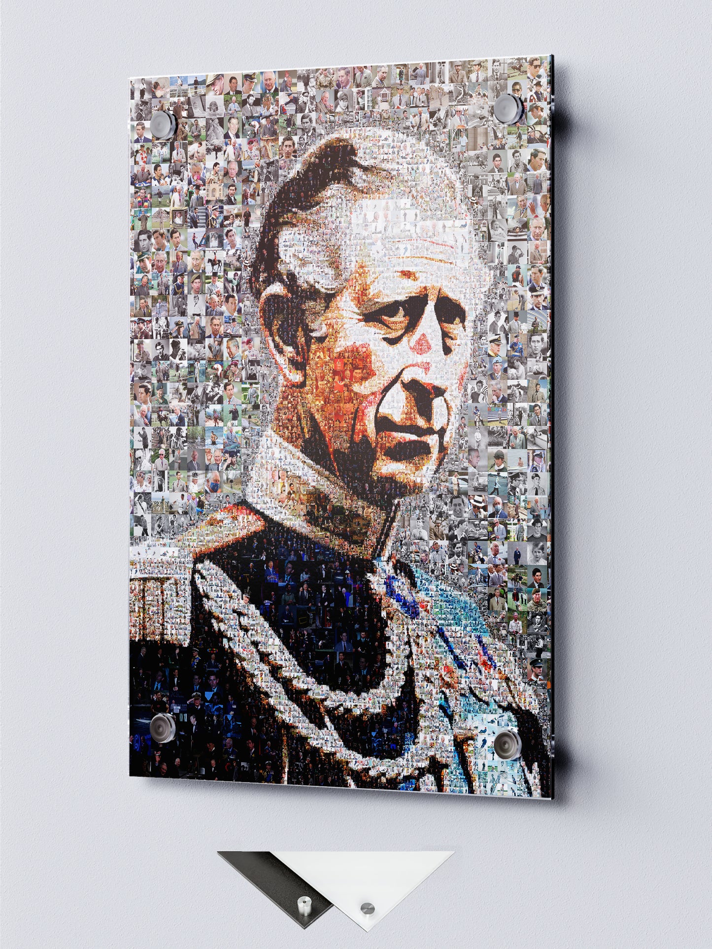 Royal Mosaic Artwork of King Charles III | Unique UK Art Piece for Collectors