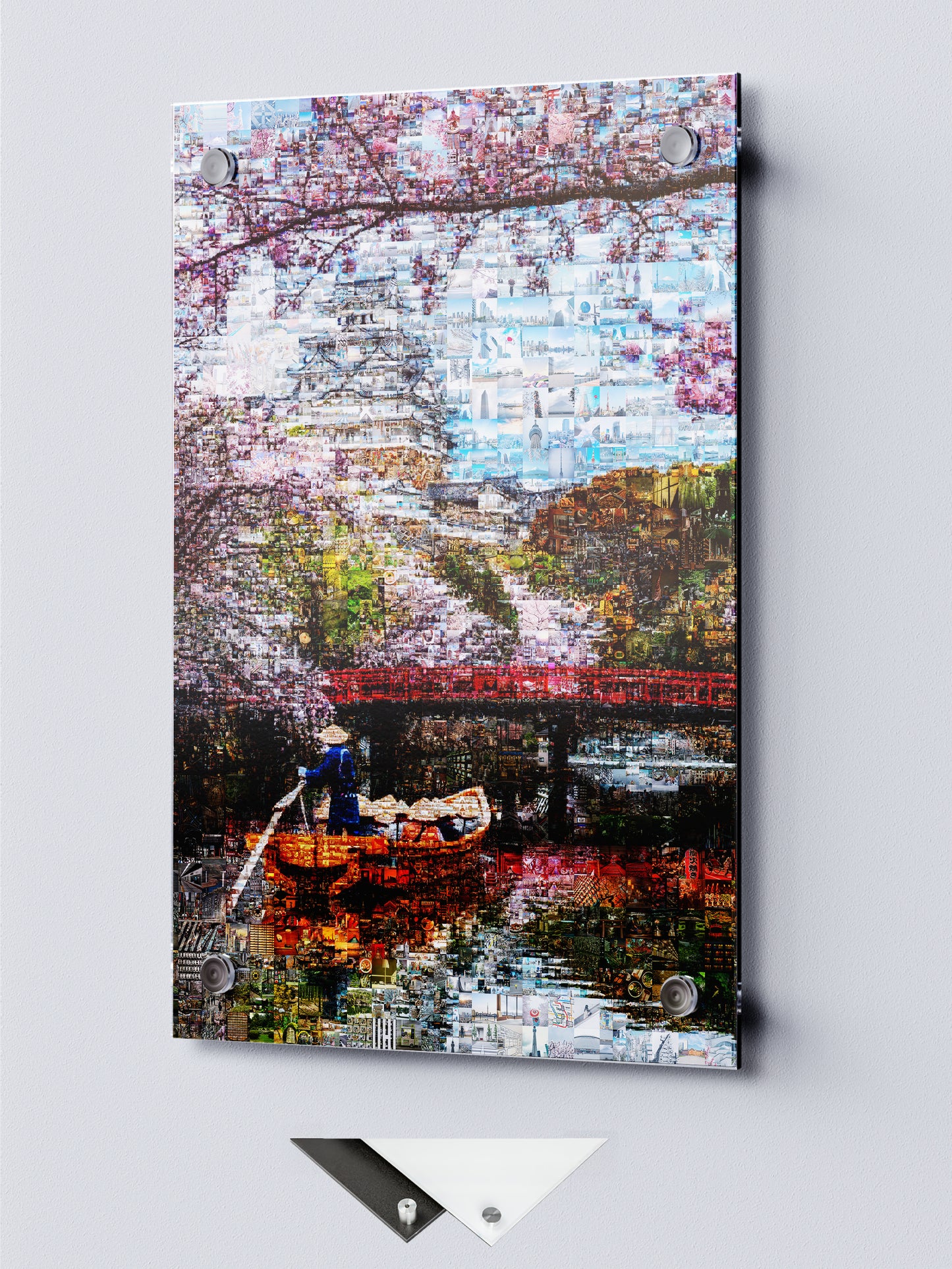 Tokyo Mosaic Art — Boat under Sakura Trees and Castle View AtelierMosaics