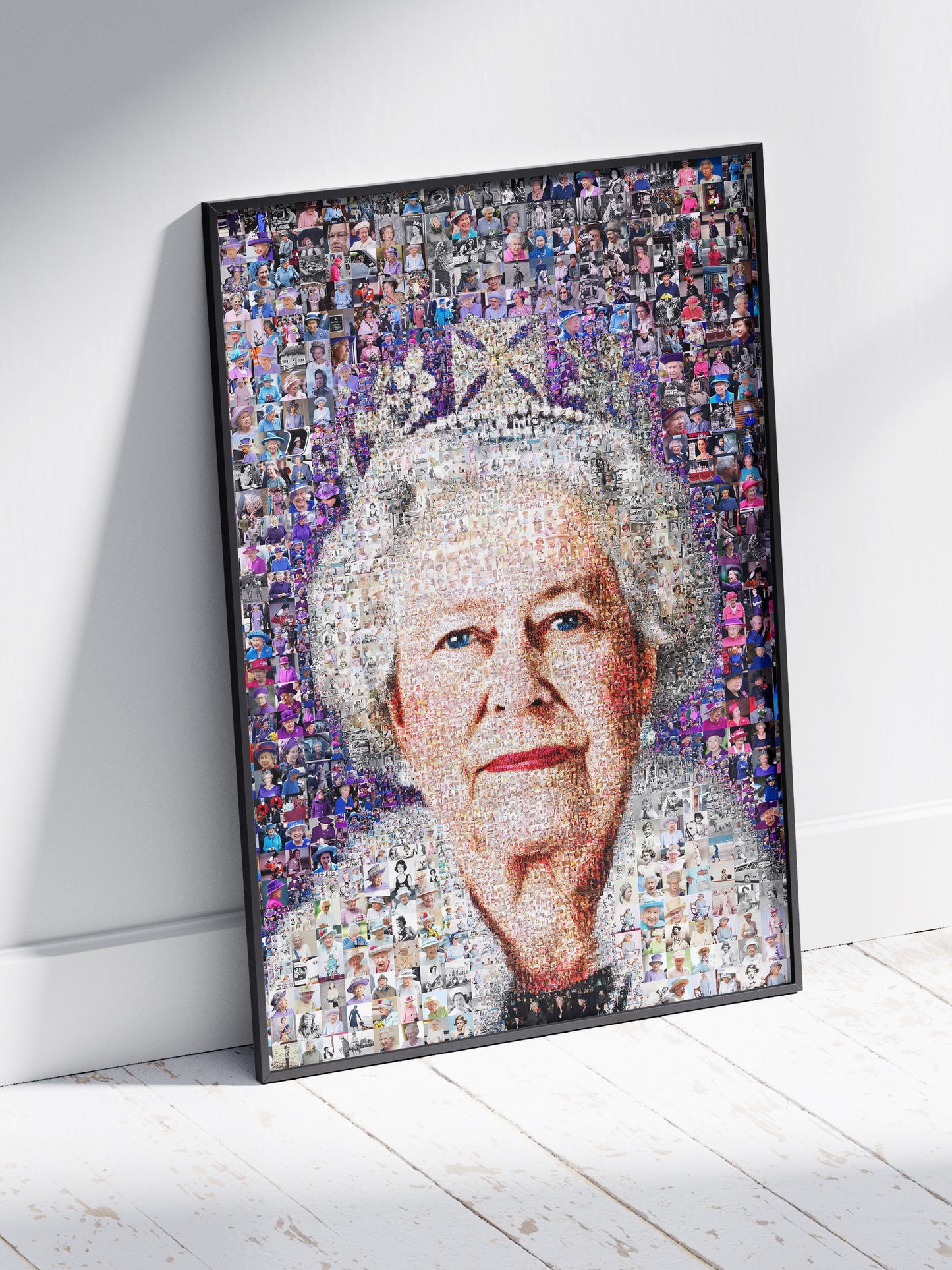 Stunning Elizabeth II Mosaic Artwork - Iconic British Queen Portrait for Home Decor