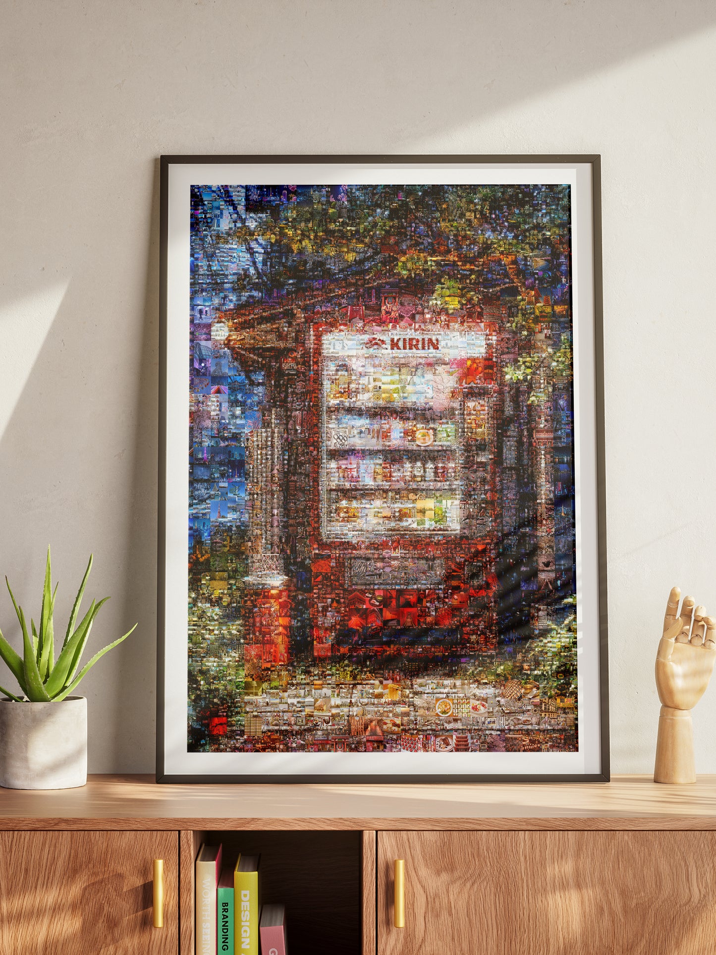 okyo Mosaic Art — Lantern and Sakura over City Lights AtelierMosaics