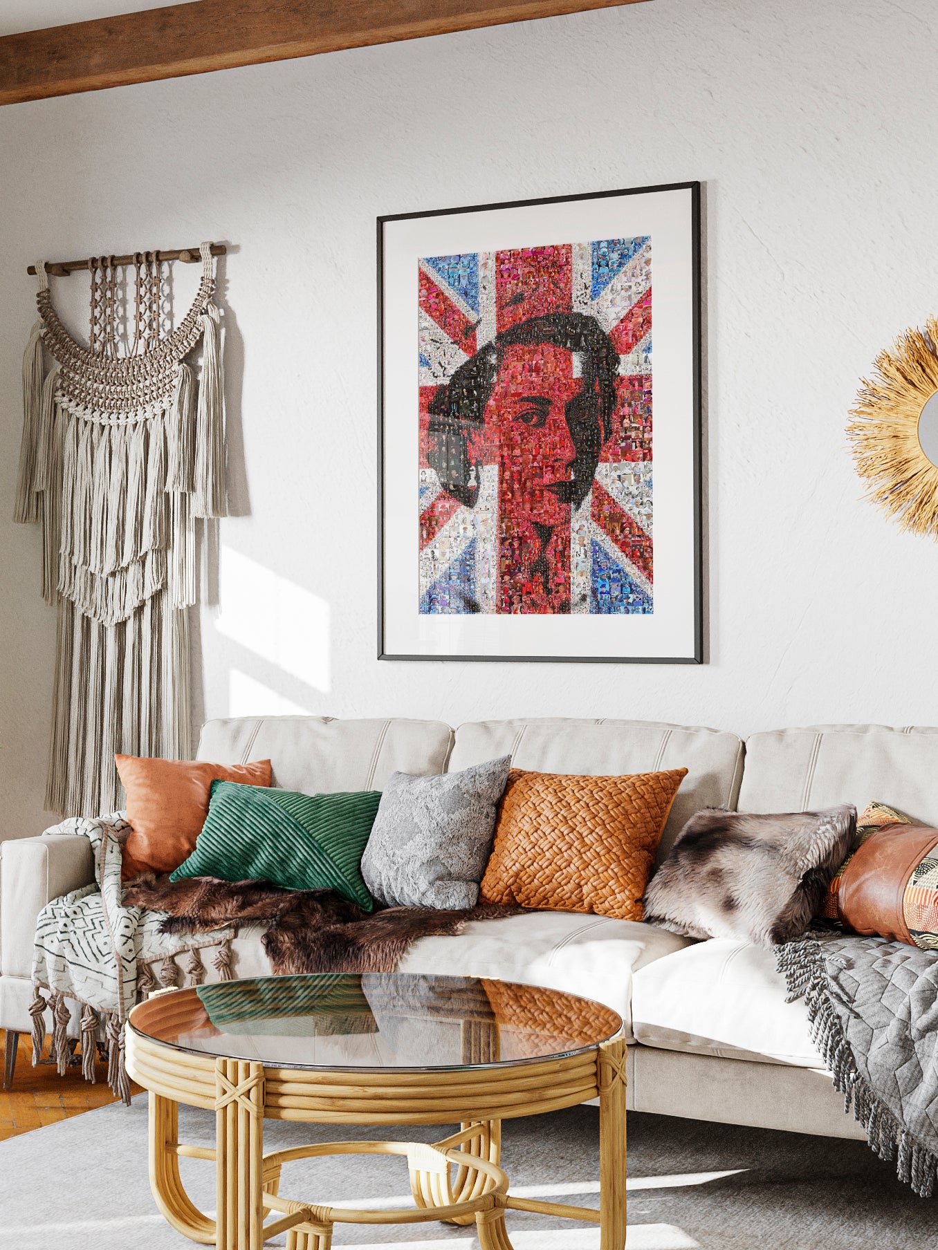 Stunning Mosaic Artwork of Queen Elizabeth II - Royal Tribute for Collectors and Fans