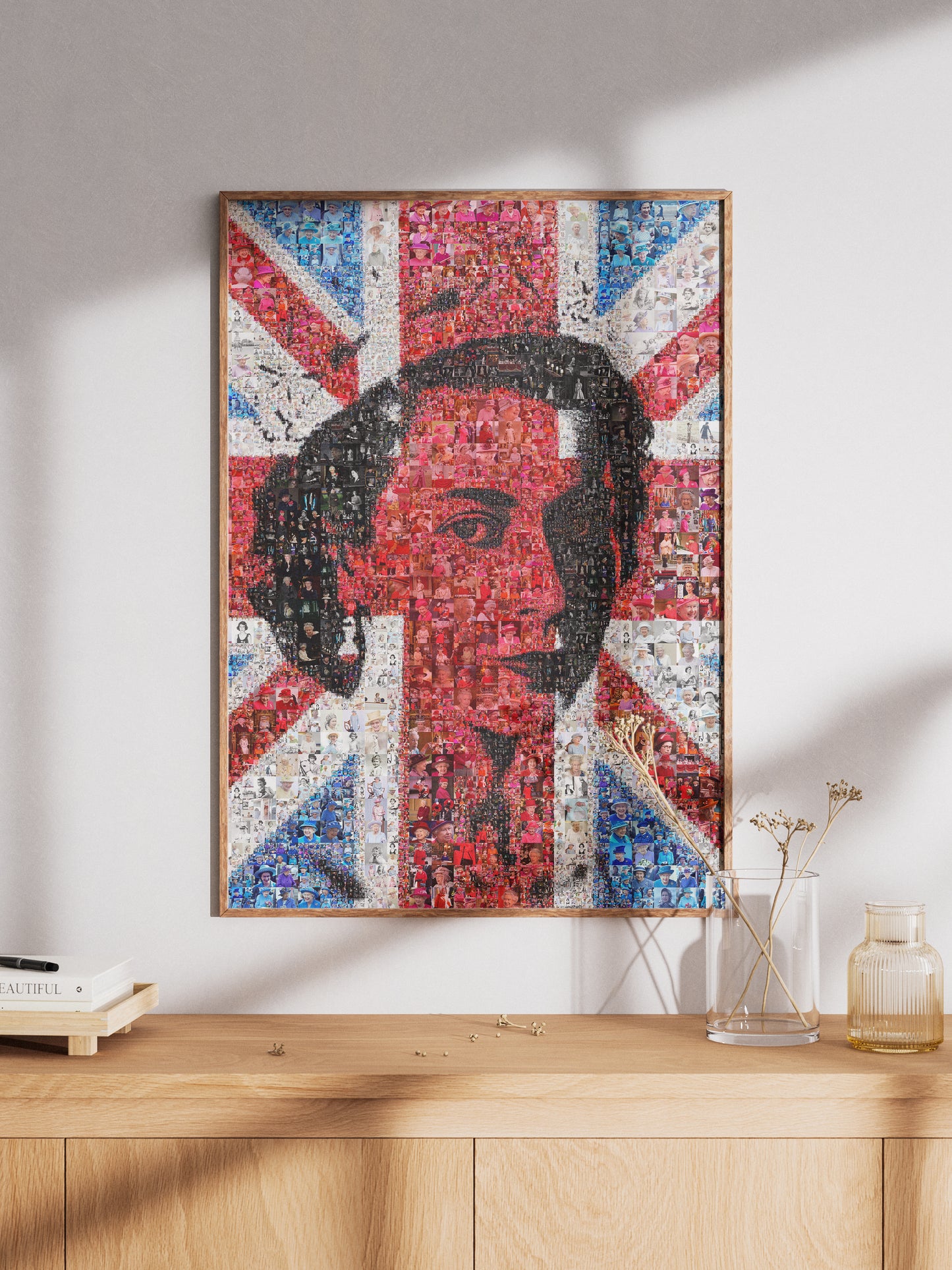 Stunning Mosaic Artwork of Queen Elizabeth II - Royal Tribute for Collectors and Fans