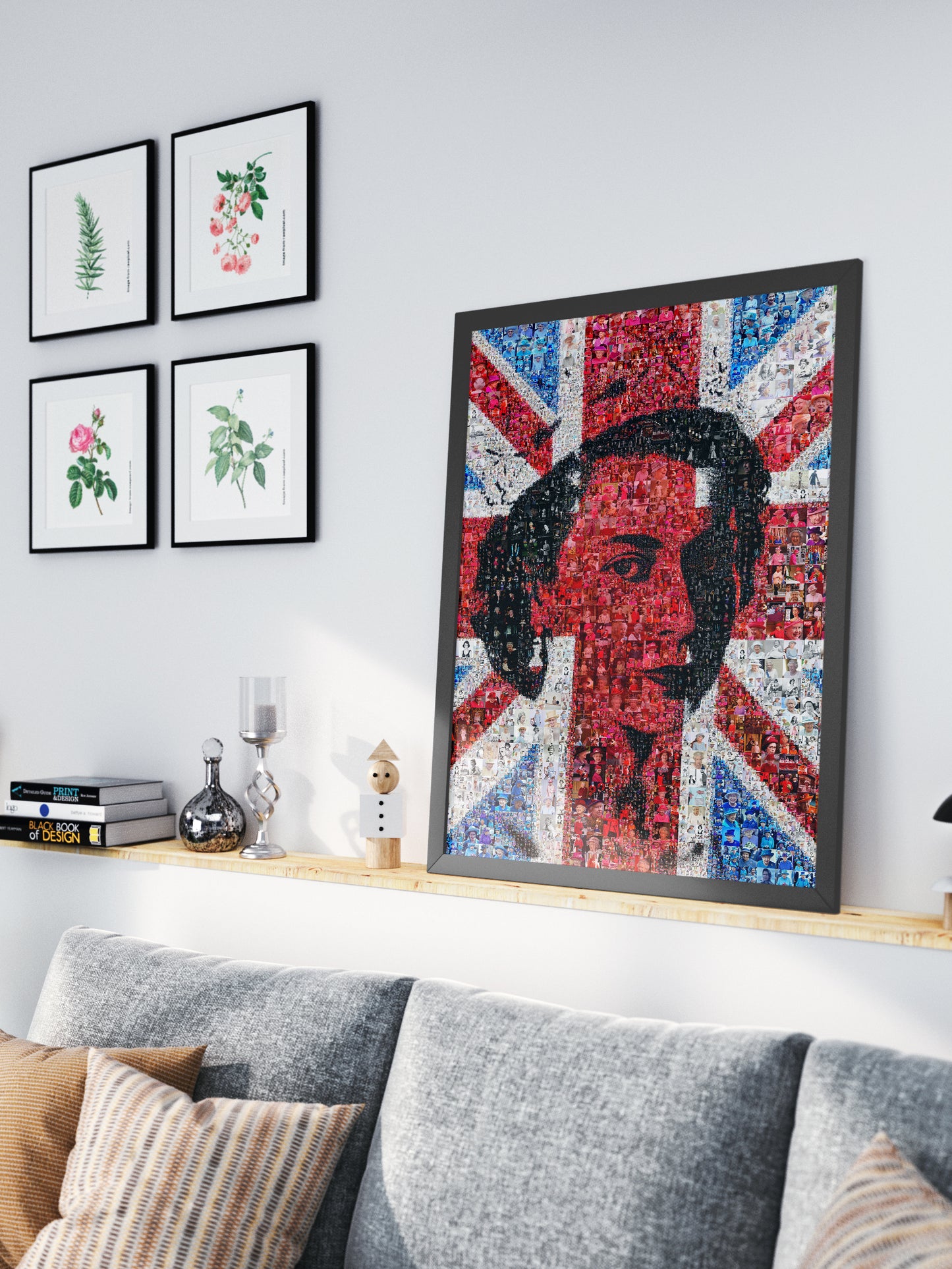 Stunning Mosaic Artwork of Queen Elizabeth II - Royal Tribute for Collectors and Fans