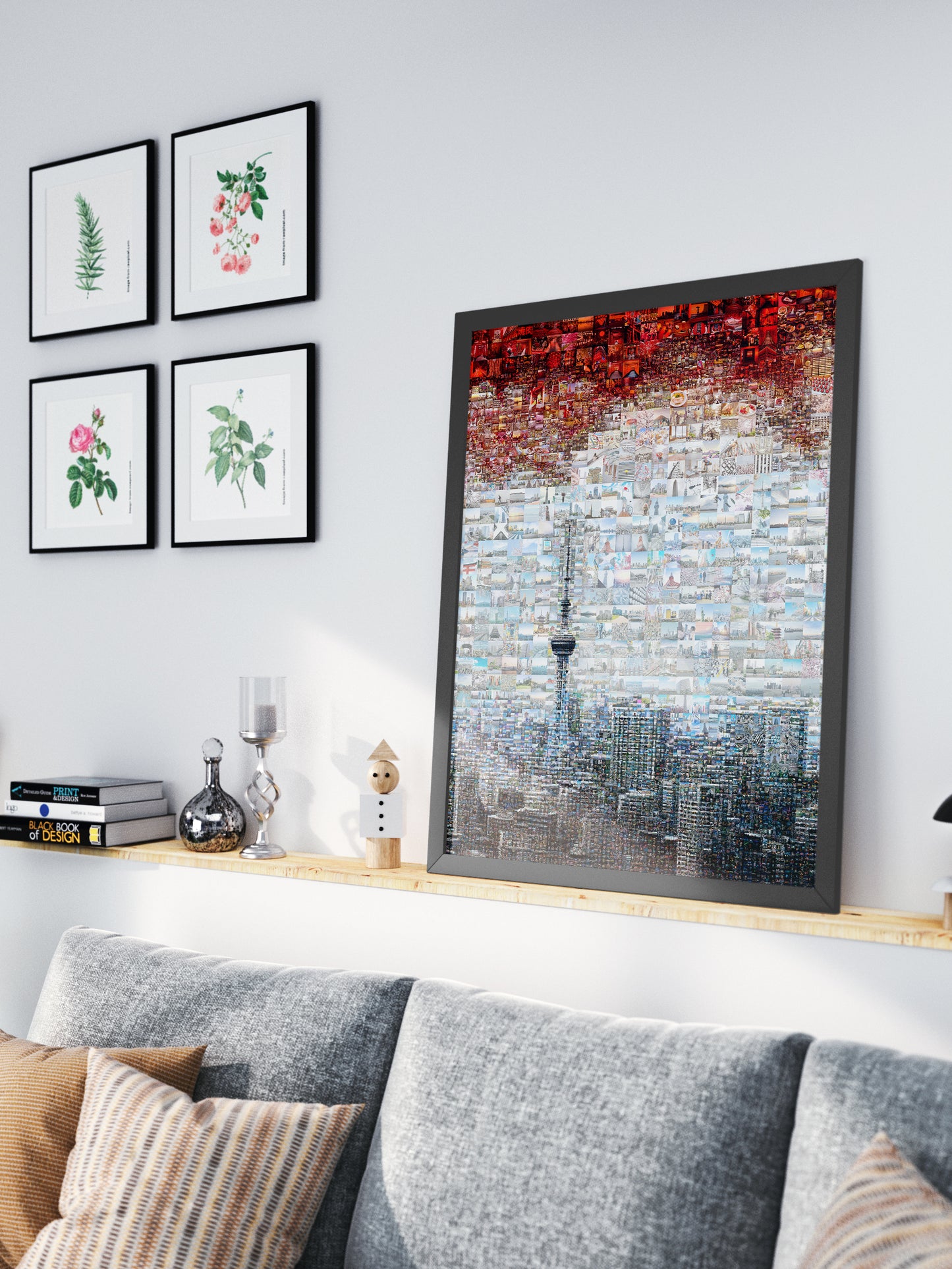 Tokyo Mosaic Art — Skytree and Tokyo Skyline under Rising Sun AtelierMosaics