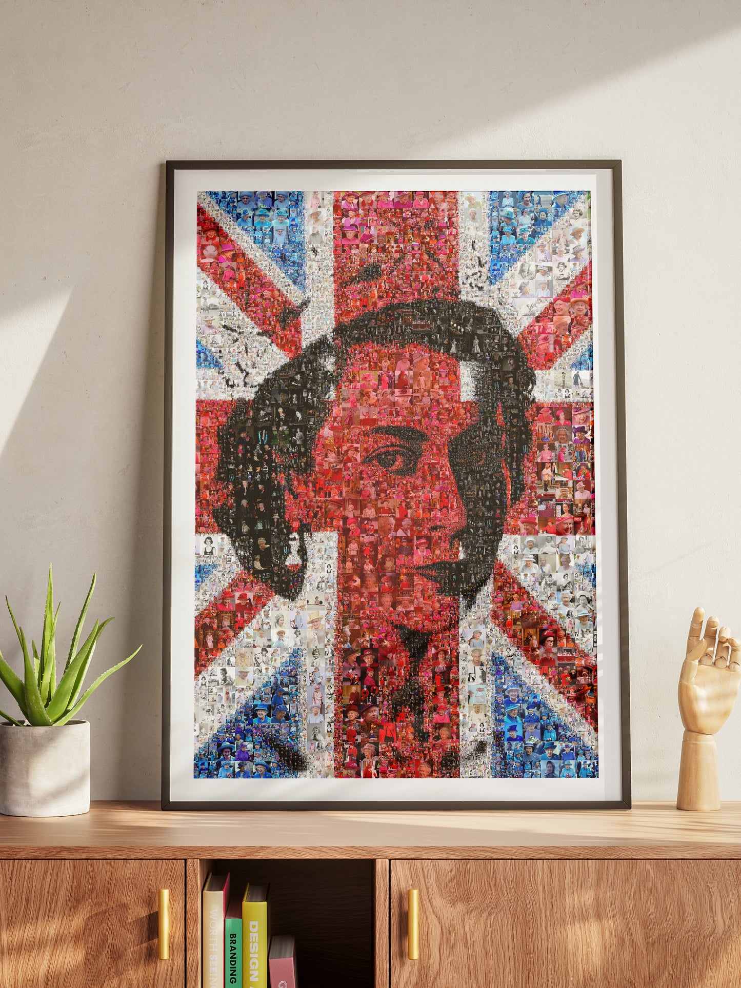 Stunning Mosaic Artwork of Queen Elizabeth II - Royal Tribute for Collectors and Fans