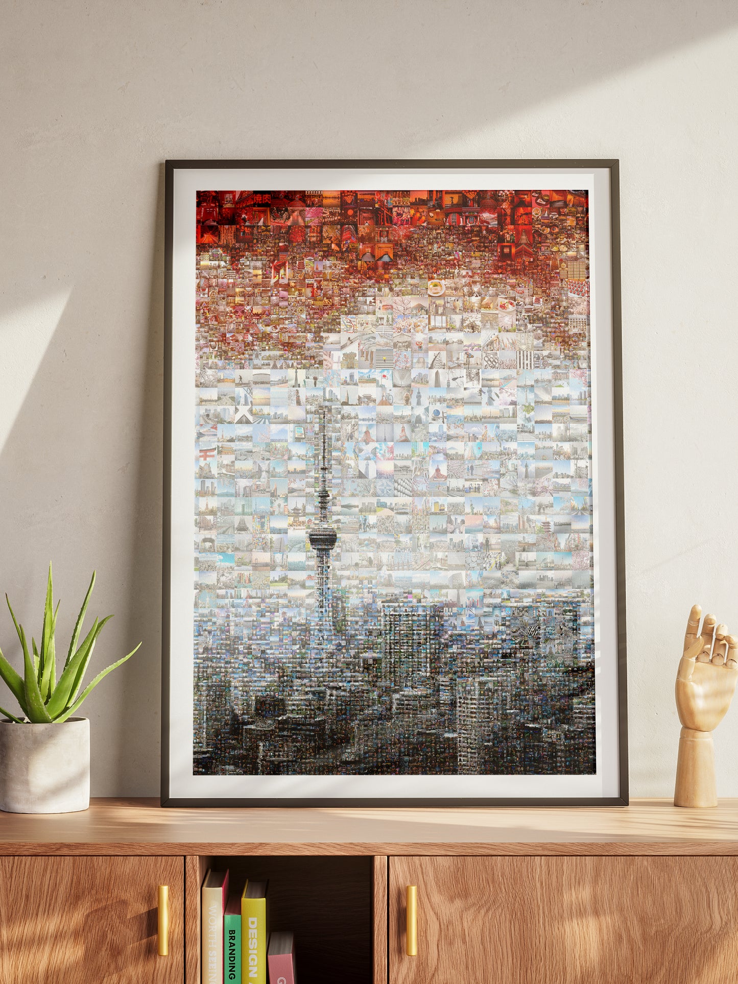 Tokyo Mosaic Art — Skytree and Tokyo Skyline under Rising Sun AtelierMosaics