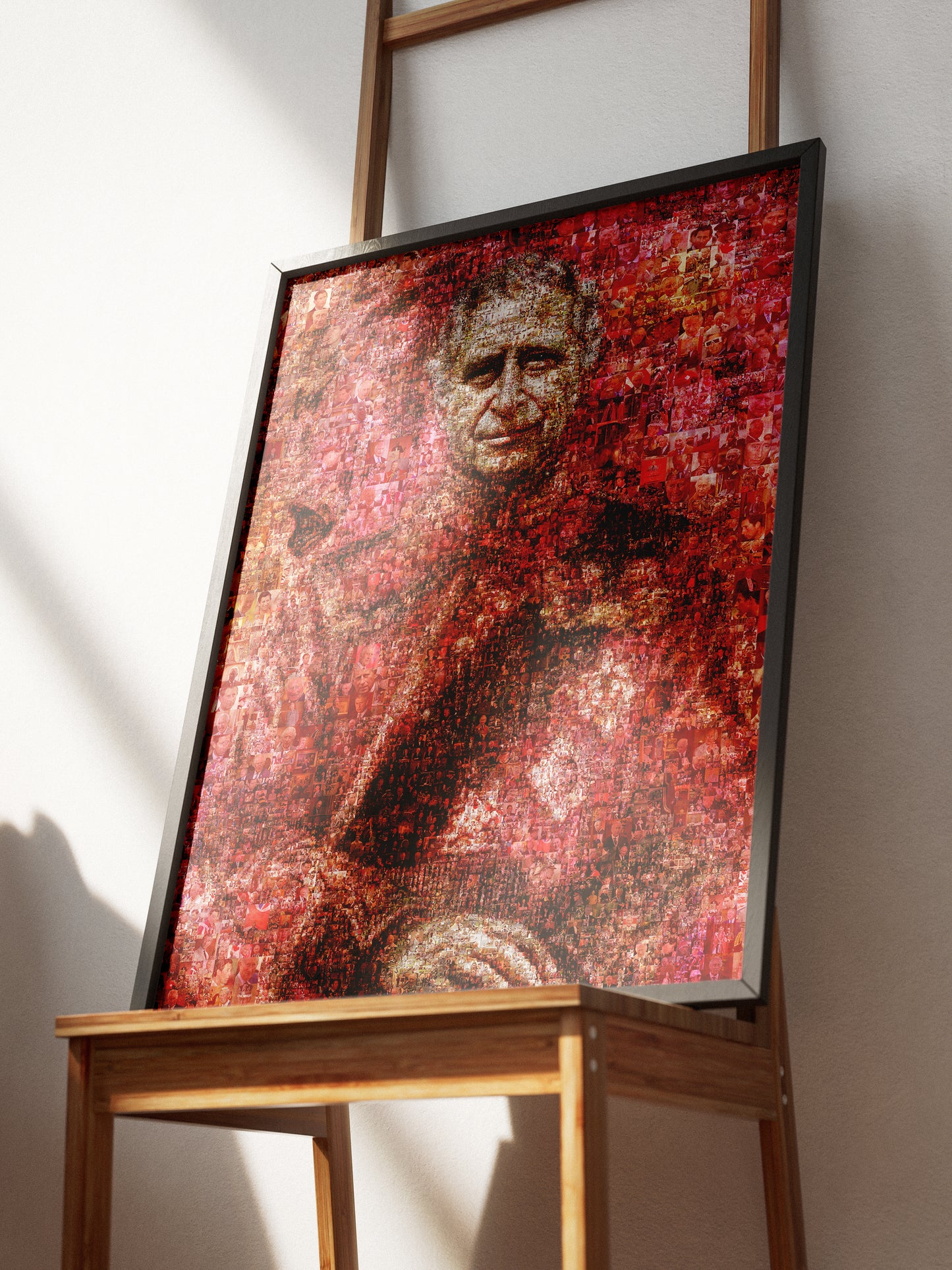 Vibrant Mosaic Artwork of King Charles III - Iconic British Art for Home Decor