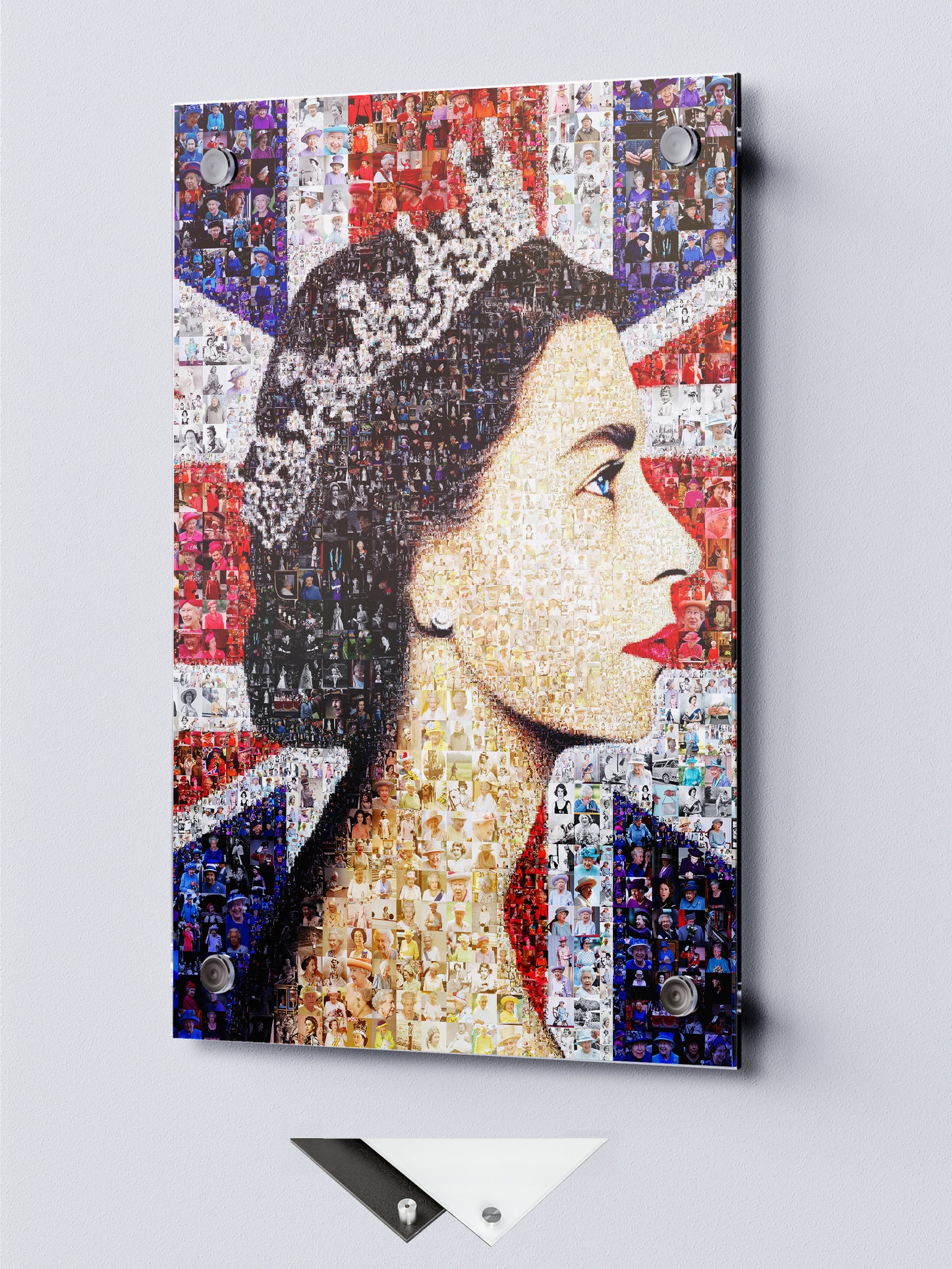 Stunning Mosaic Artwork of Queen Elizabeth II - Iconic Royal Portrait