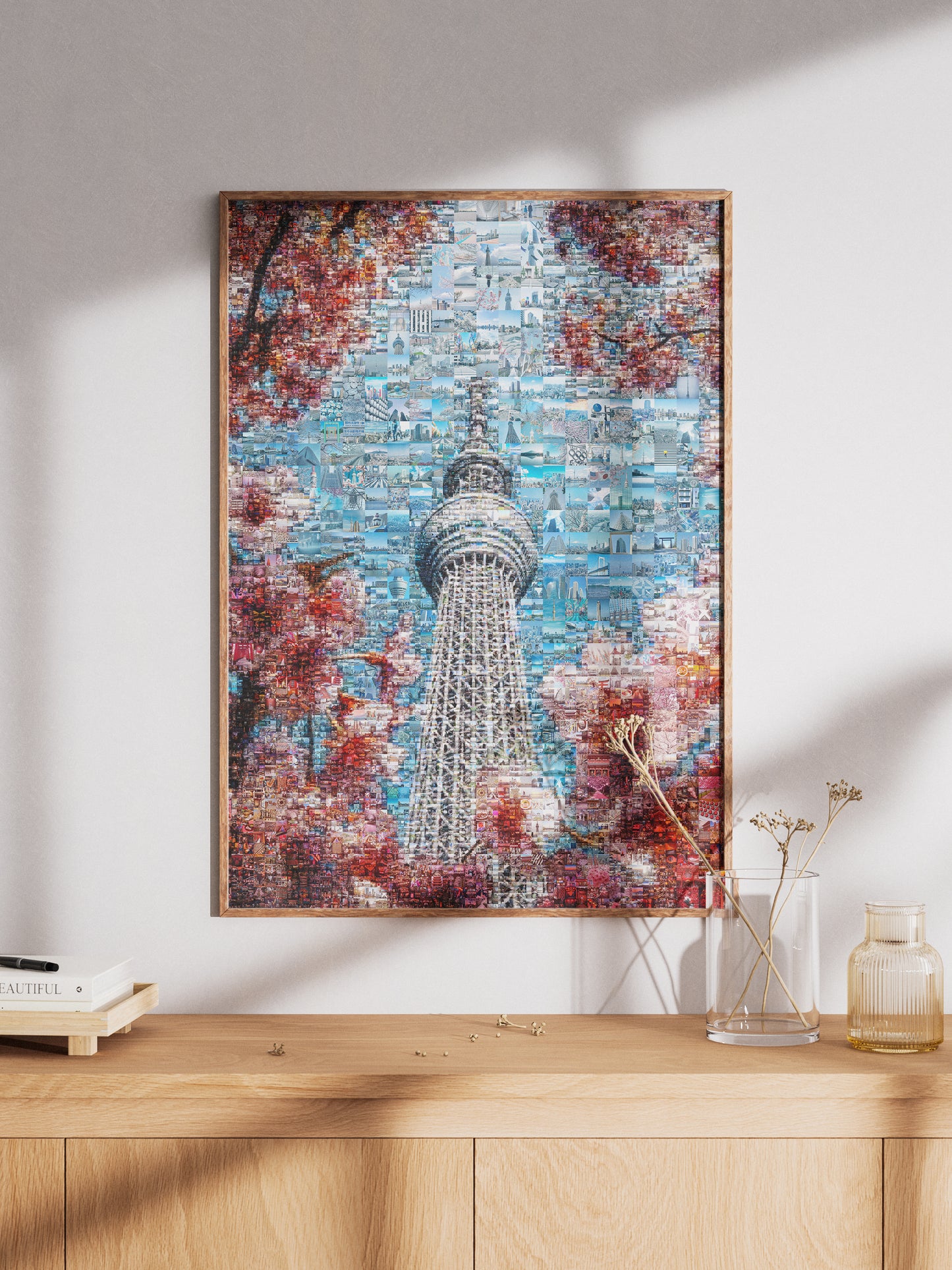 Tokyo Mosaic Art — Skytree Framed by Sakura Blossoms AtelierMosaics