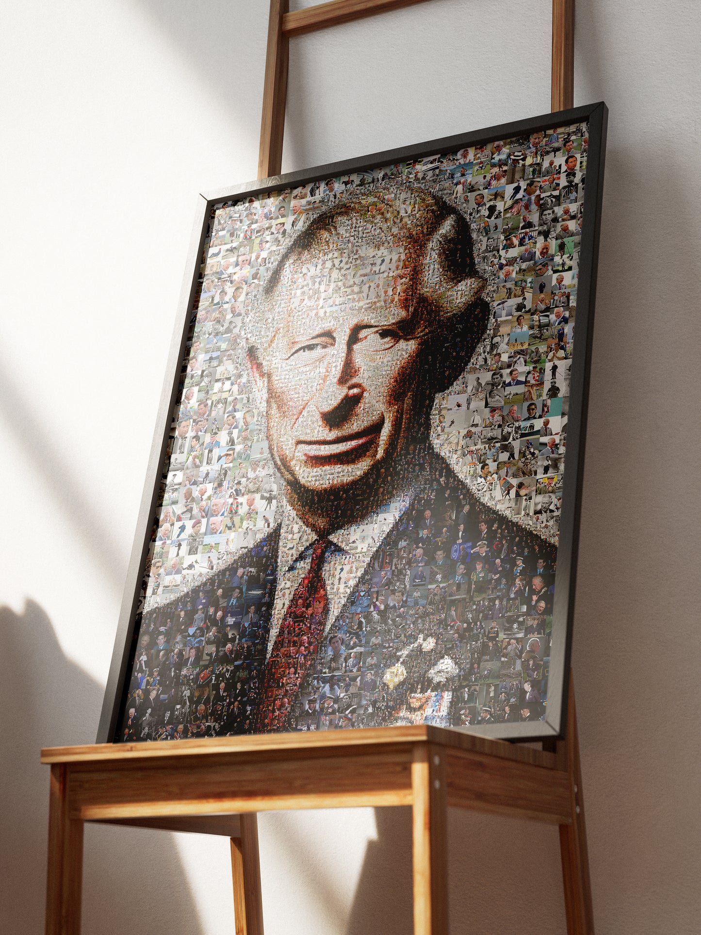 Royal Mosaic Artwork of King Charles III | Unique Home Decor Piece