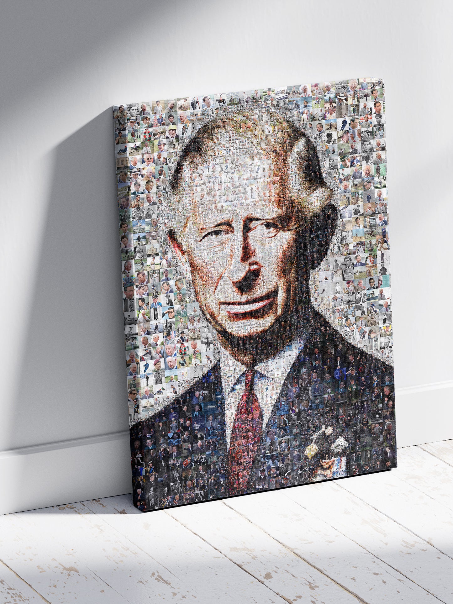Royal Mosaic Artwork of King Charles III | Unique Home Decor Piece