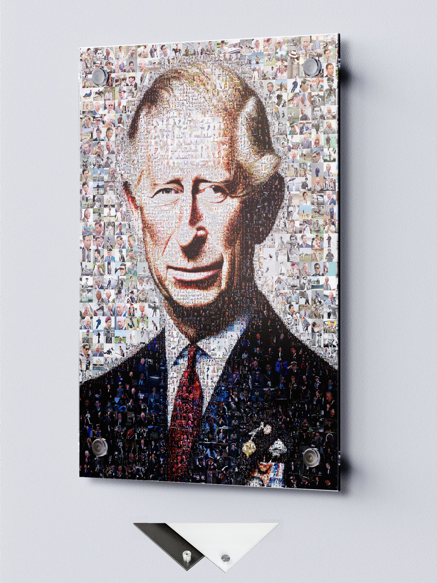 Royal Mosaic Artwork of King Charles III | Unique Home Decor Piece