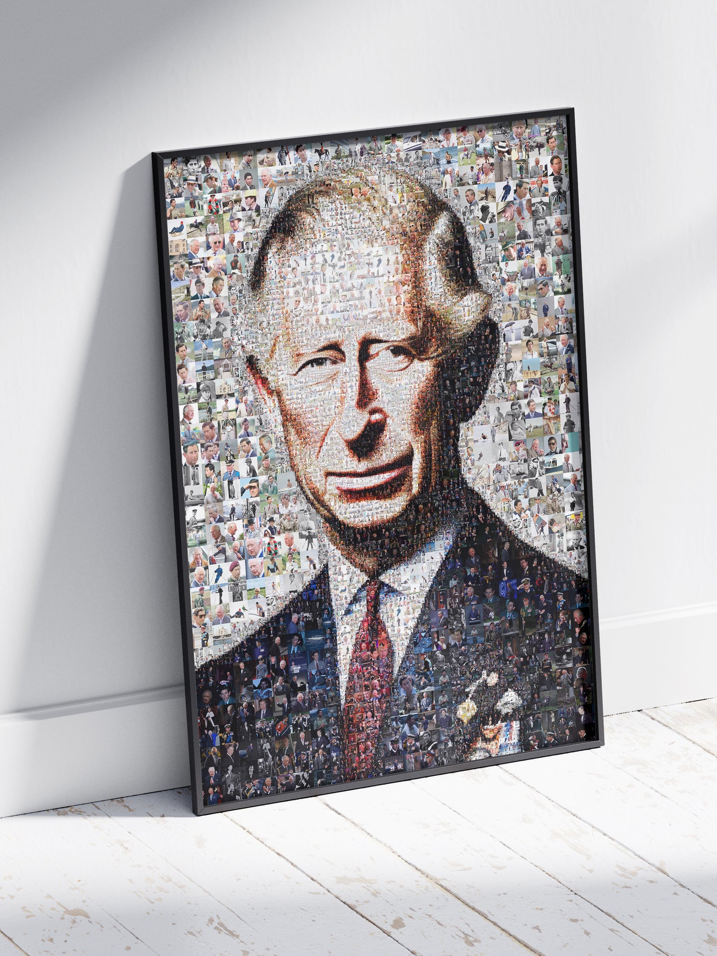 Royal Mosaic Artwork of King Charles III | Unique Home Decor Piece