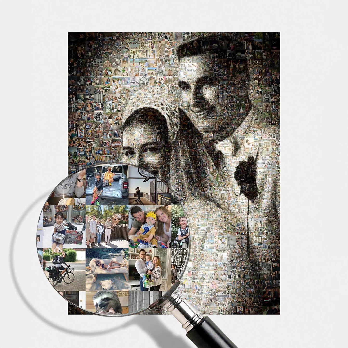 grandparents personalized family photo mosaic