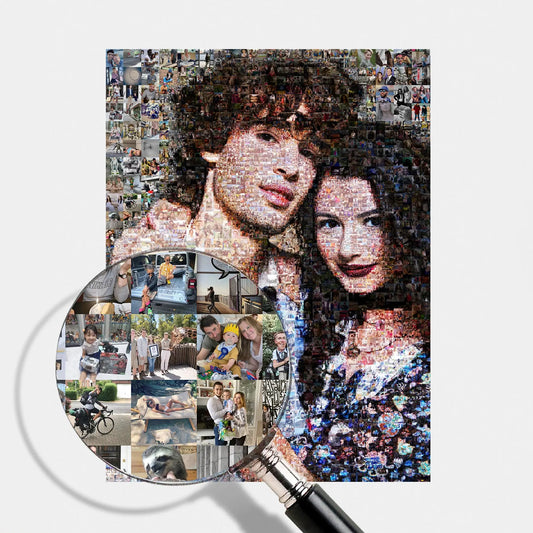 personalized photo mosaic gift for her