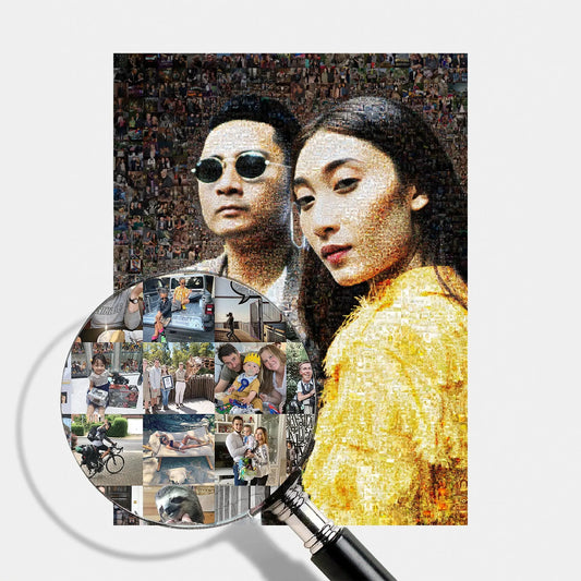 personalized photo mosaic gift for him