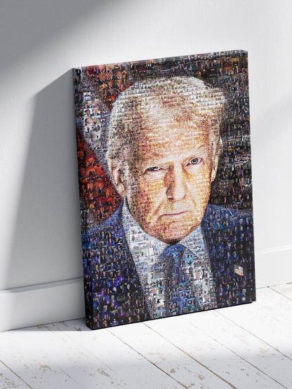 Stunning Mosaic Portrait of Donald Trump - Unique Art Piece Capturing Iconic Moments - AtelierMosaics