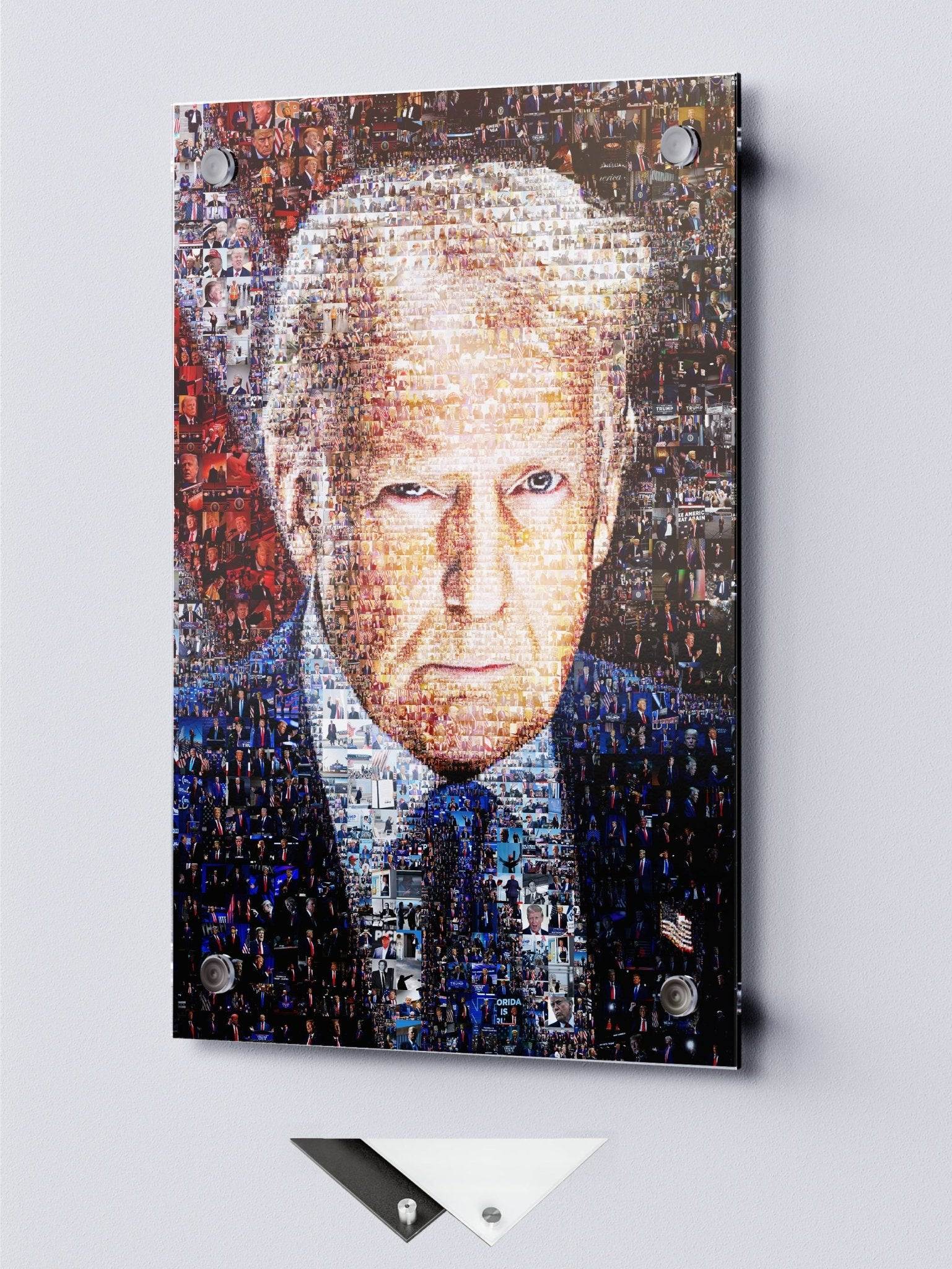 Stunning Mosaic Portrait of Donald Trump - Unique Art Piece Capturing Iconic Moments - AtelierMosaics